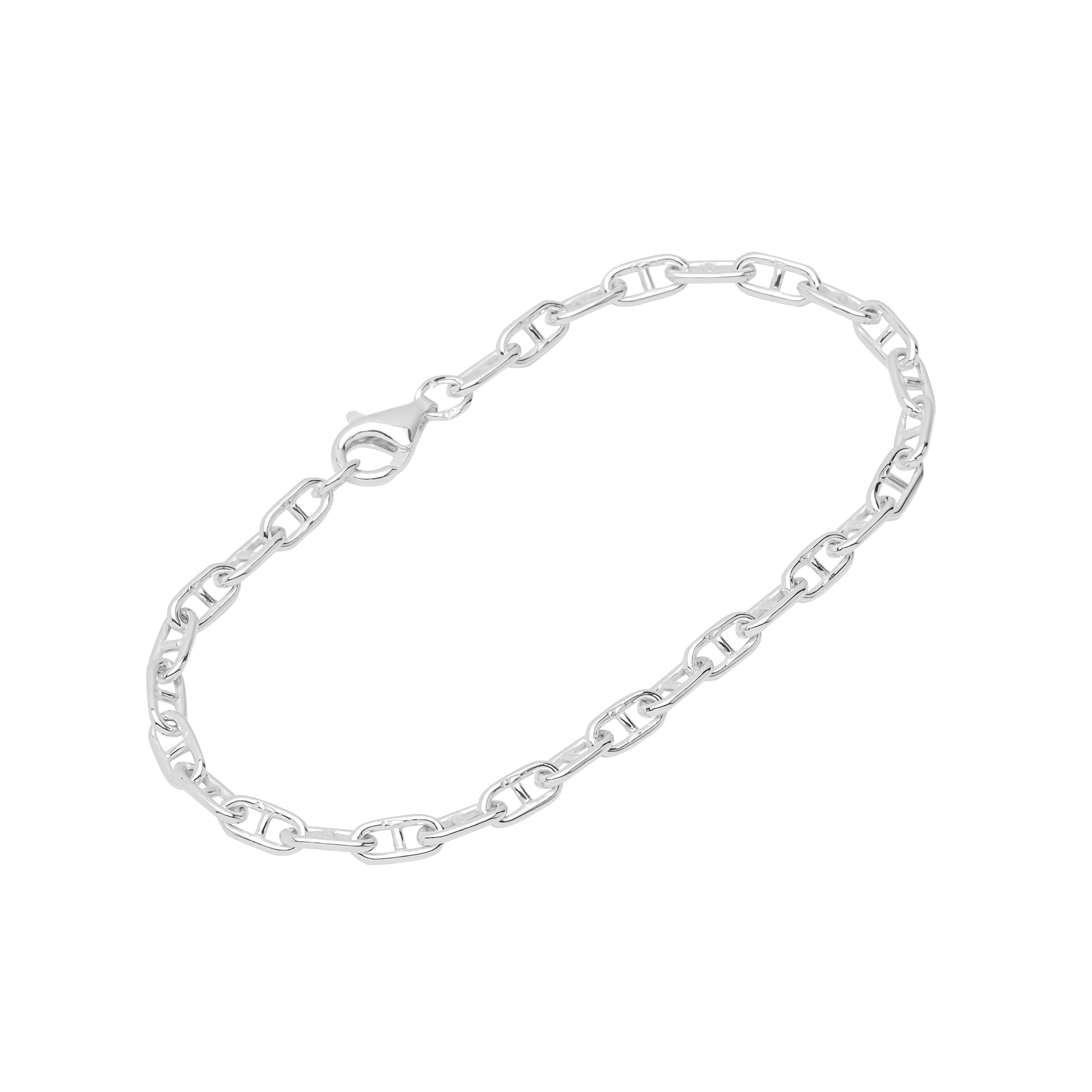 NKlaus pulsera de plata esterlina 925 19,5cm barra de ancla de la cadena de las señoras de la pulsera fina 12363