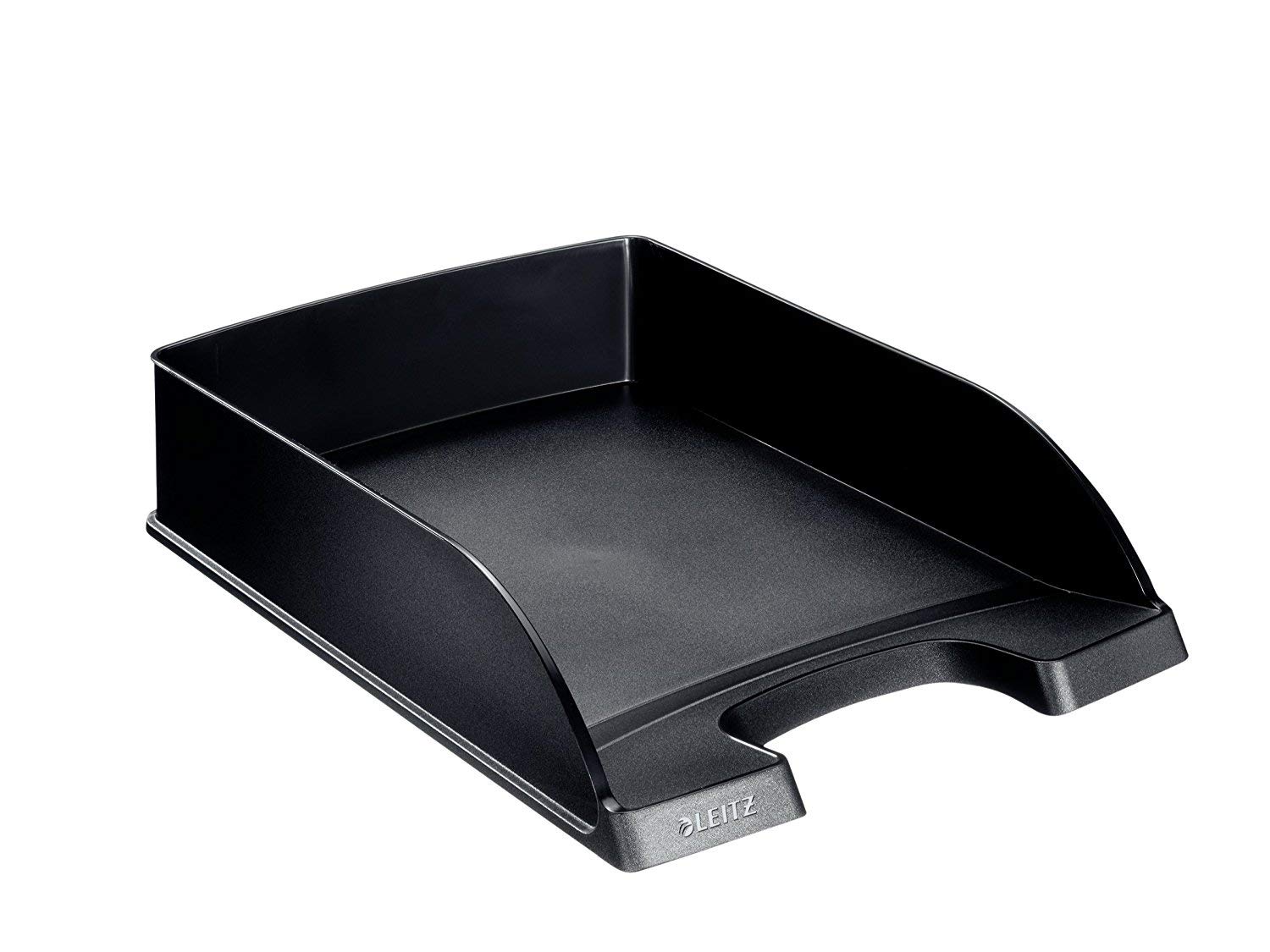 Leitz - Vaschetta portacorrispondenza Plus Standard, formato A4, in polistirolo, 5 pezzi, colore: Nero