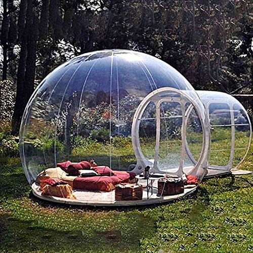 Carpa burbuja inflable con túnel para camping y jardín miniatura 1