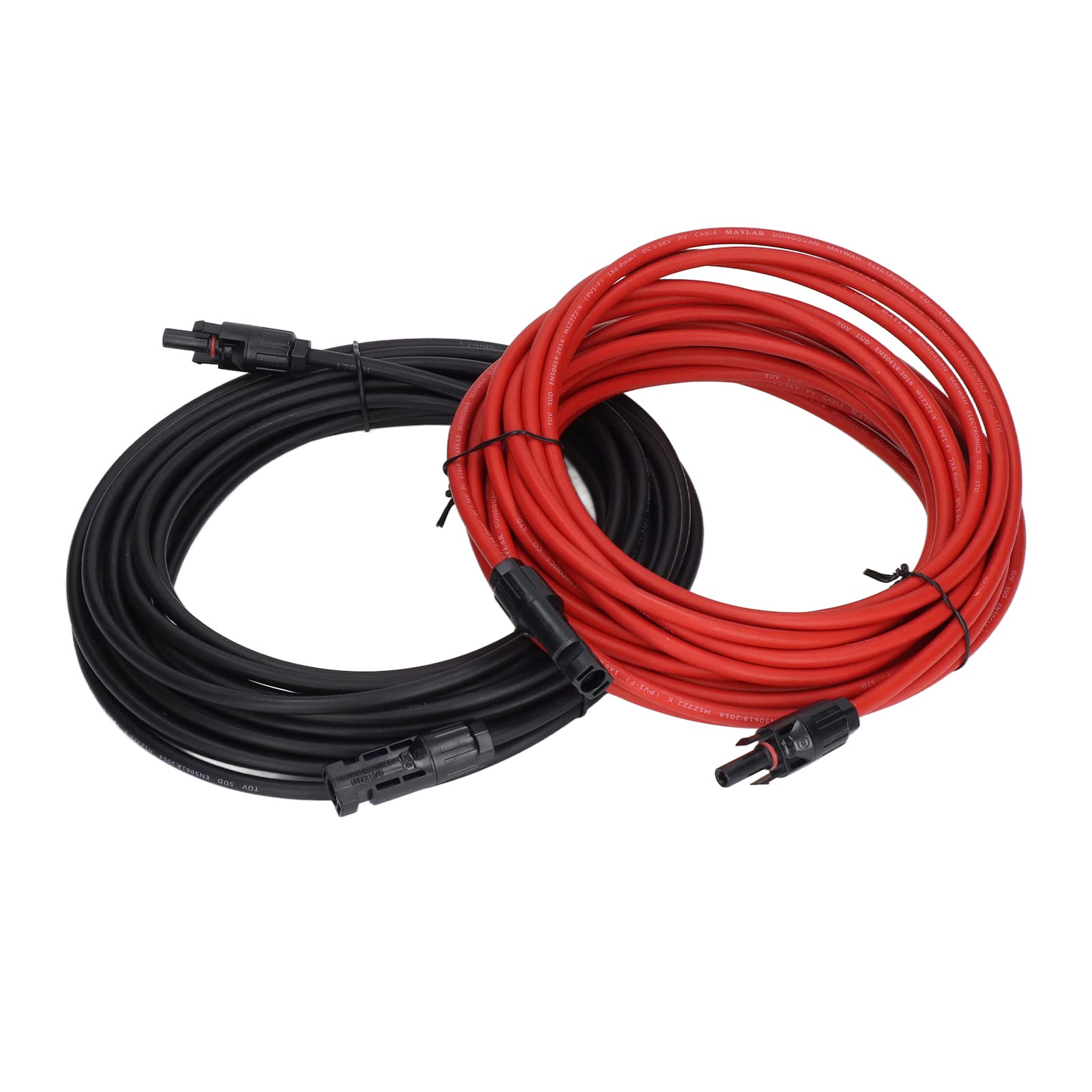 Cable de Extensión del Panel Solar, Aislamiento Shell del ² de la Resistencia de Oxidación 10AWG del Cable de Extensión Solar 6mm para Generar el Equipo (10 m/32,8 pies)