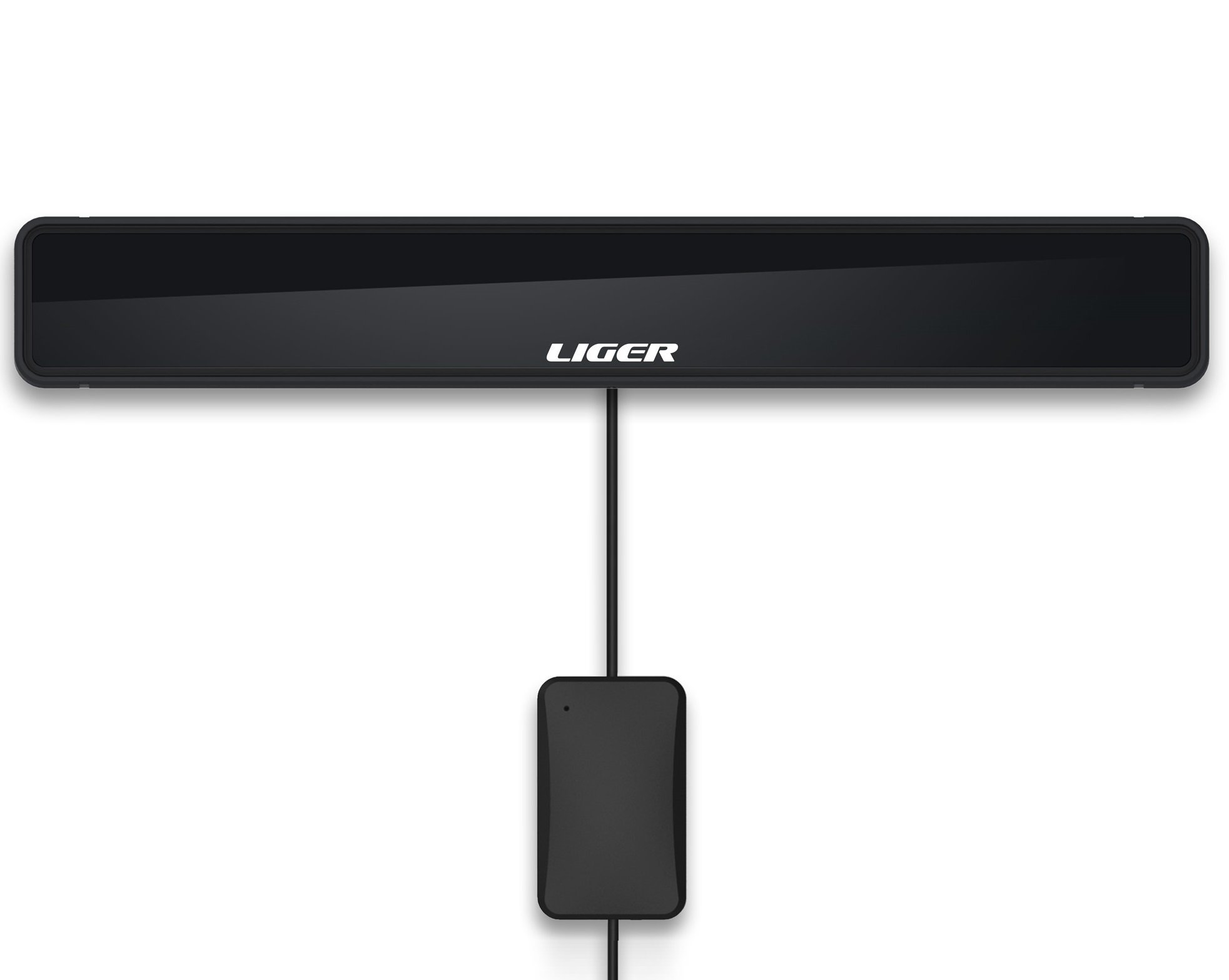 Amplified HDTV Antenna - 50 Miles Range, Liger SRIA-50 Ultra-Thin HDTV Antenna with Built In Amplifier Signal Booster with Built-In Stand for the Highest Performance and the Longest Reception Range