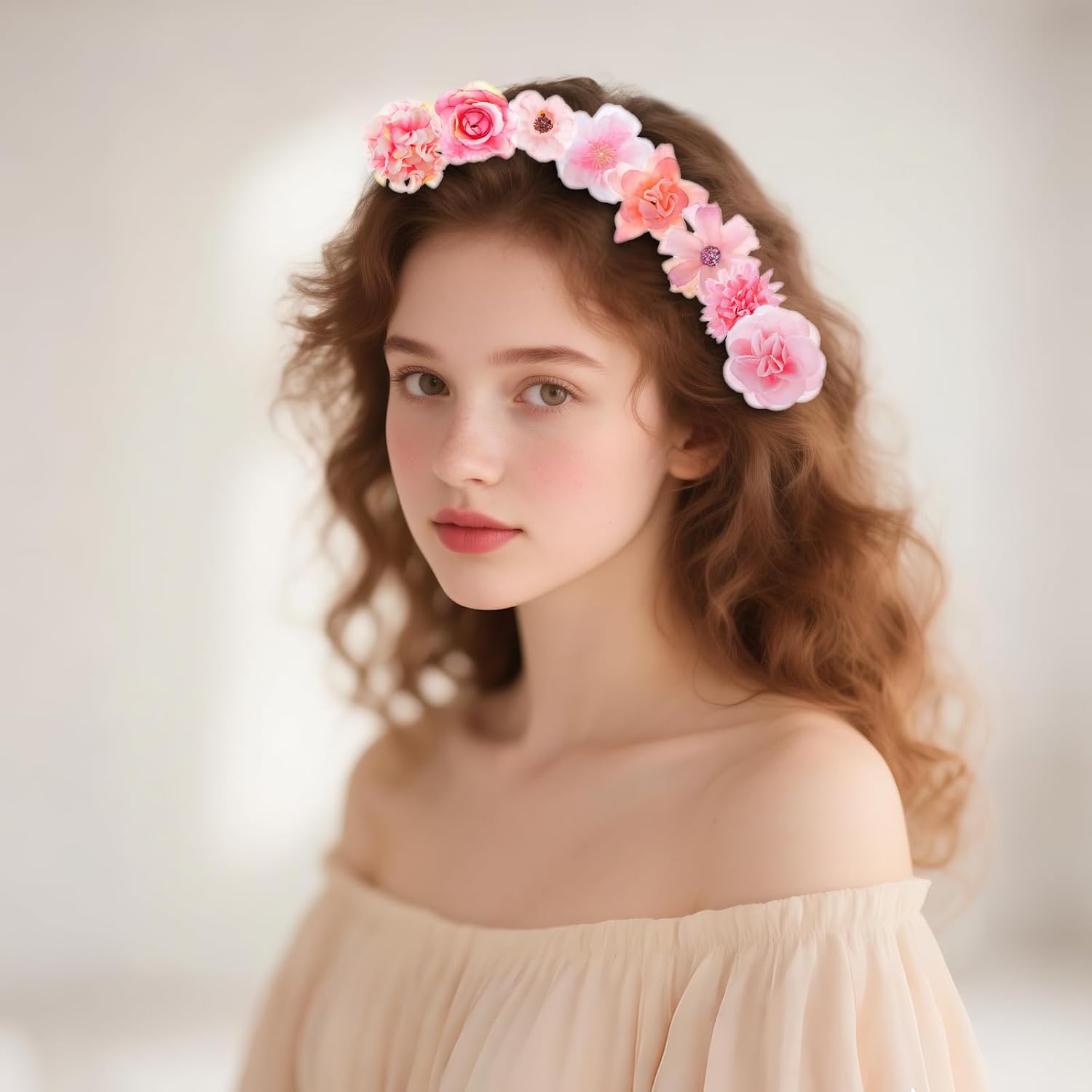 Pink Flowers Heads Mini Fake Pink Flowers Rose Daisy Faux Flowers Bulk for Craft Garland Wedding Party DIY Home Decoration(48pcs) - Image 6