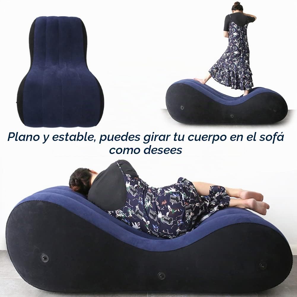 Roluck Cama Sexual con Esposas, Almohada Inflable, Colchón Inflable, Cojín Lumbar con Bomba Eléctrica, Sofá Cama Sexual para Parejas, Muebles Sexuales, Juguetes Sensuales Pareja