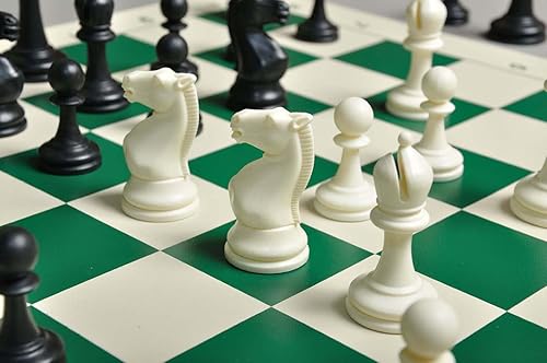 Miniatura 4 de La Casa De Series de Competencia del Staunton piezas de plásticojuego de ajedrez sólo3.75" Blanco y Negro