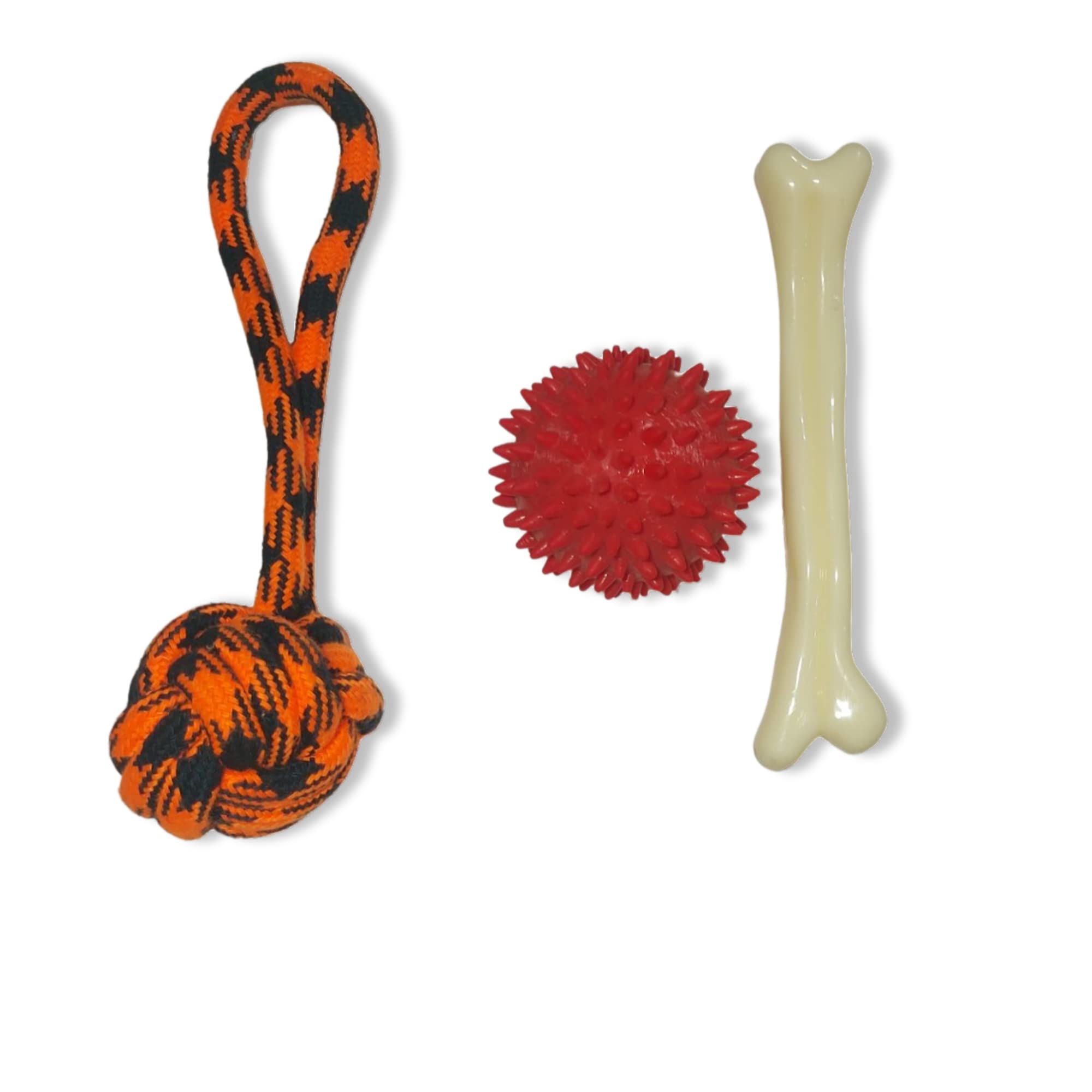 Dog Toy Combo Puppy Toy Set Ball, Rope, Nylon Bone Medium Size Pet (10 to 30 Kg Body Weight) (B0B4HQW2XF) Amazon Price History, Amazon Price Tracker