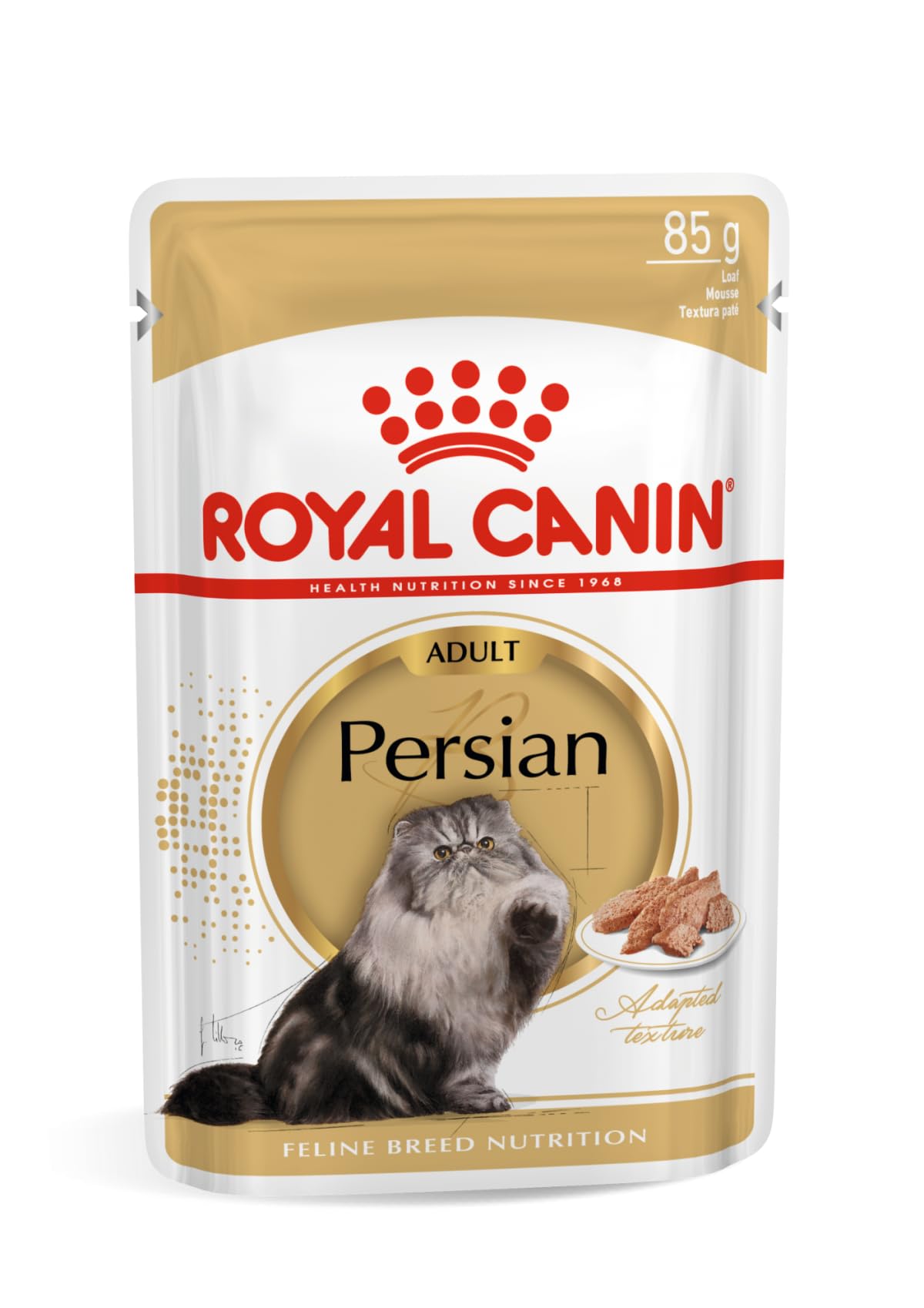 ROYAL CANIN Persian Adult Mousse | 12 x 85 g | Alleinfuttermittel für Katzen - speziell für ausgewachsene Perserkatzen | Geeignet ab dem 12. Lebensmonat