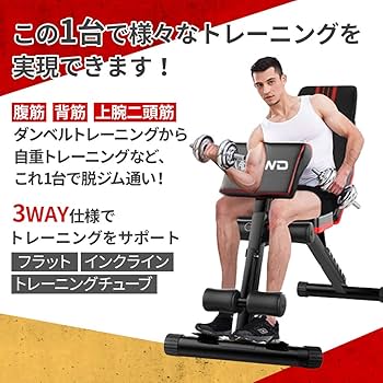 Amazon.co.jp: 4WD トレーニングベンチ インクラインベンチ 筋