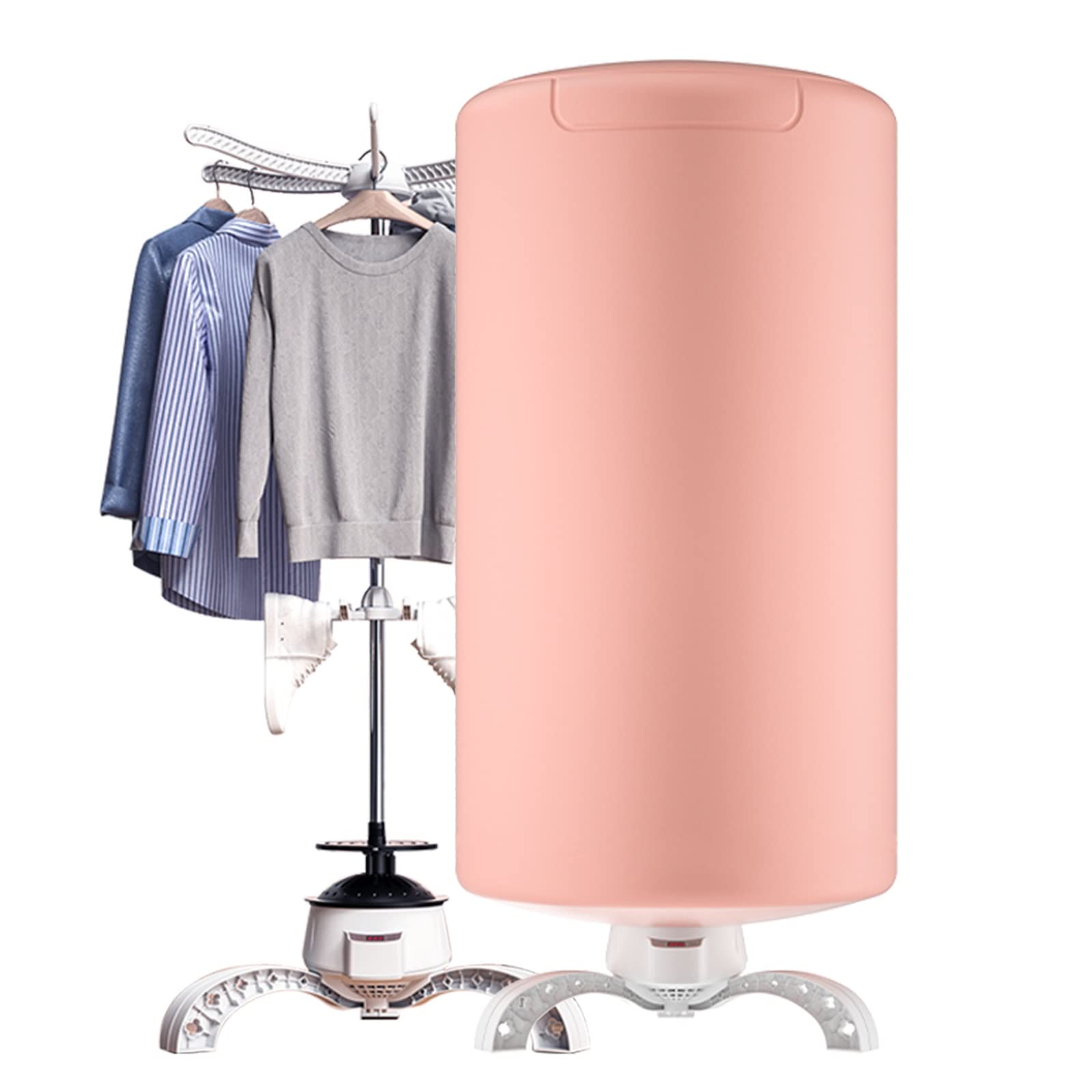 Secadora de Ropa Eléctrica Portátil 900W Tendedero de Ropa con Calefacción, Pantalla LED, Configuración de 240 Minutos, Marco de Acero Inoxidable de Calentamiento Rápido, Rodamiento de Carga de 15kg (