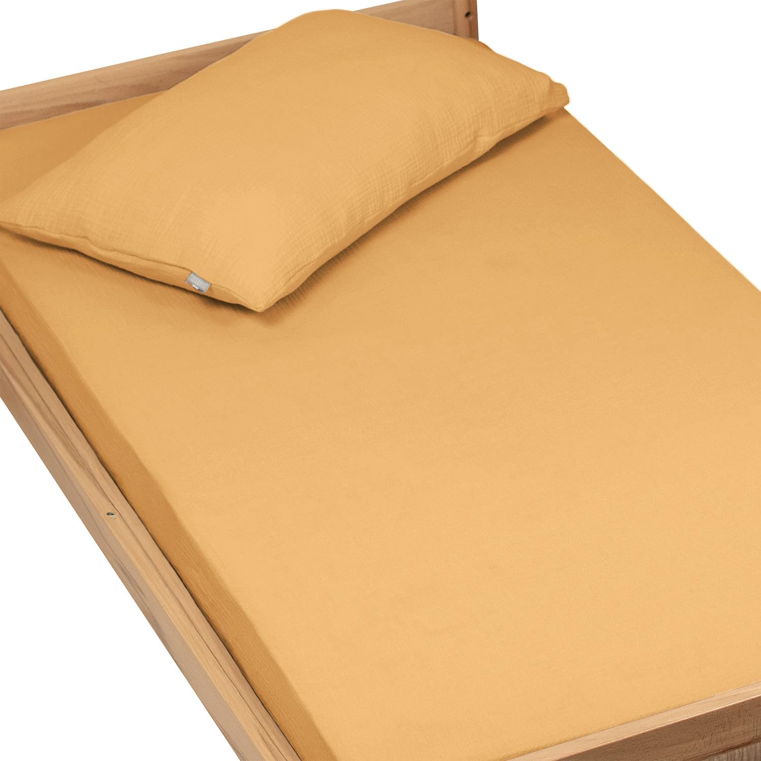 Drap housse en gaze de coton Sevira Kids 60x120 cm uni fabriqué en France