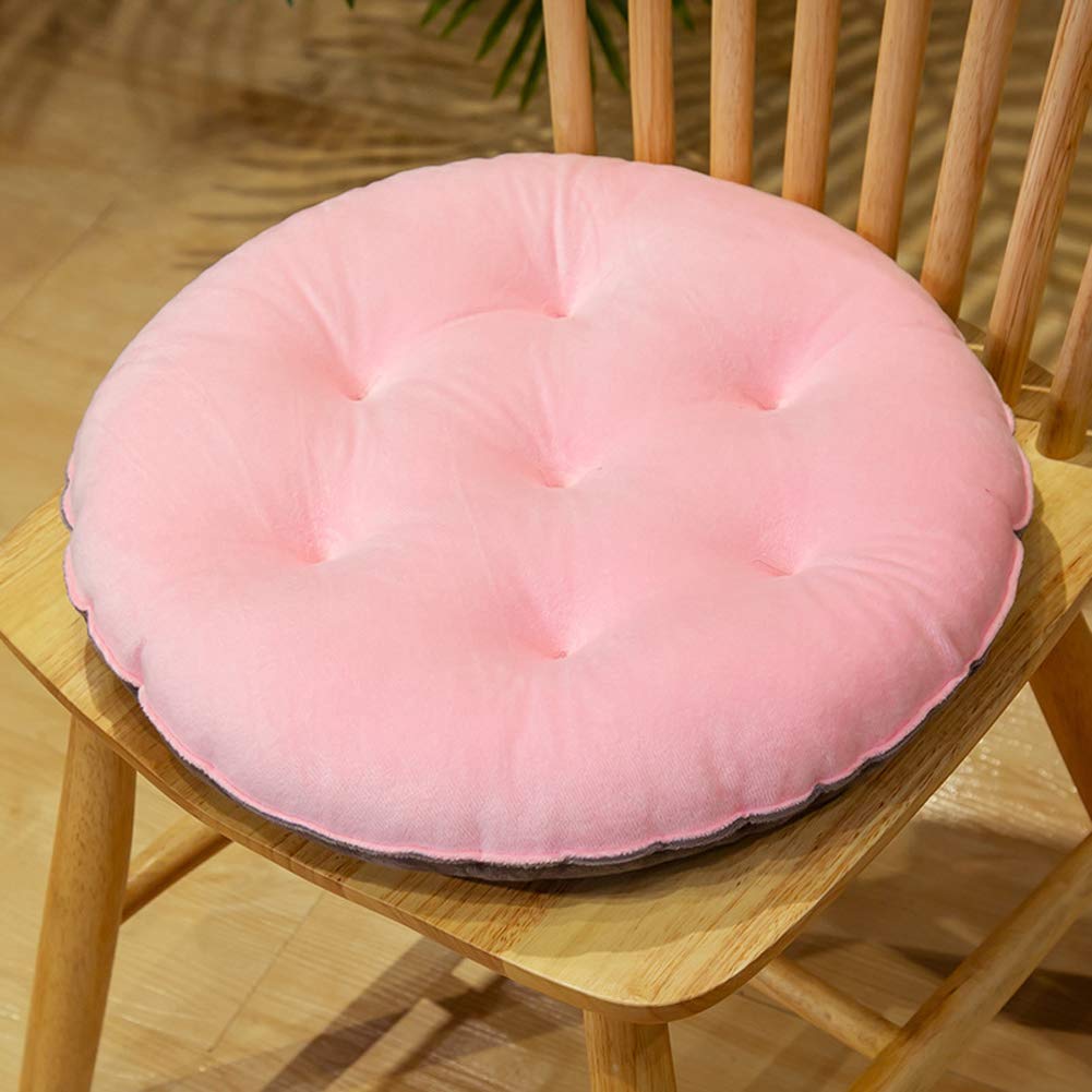 GUOCU Crystal Velvet Round Padded Chair Cushion Winter Warm Quilted Seat Pads Office Dinner Chair Booster Cushion Soft Touch Square Cushion for Sofa Tatami Garden Patio Indoor Floor Mat H 40x40CM