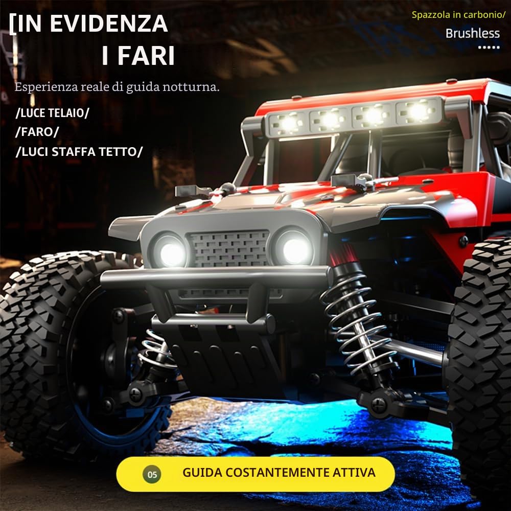 SG202 MAX Auto telecomandata per adulti 55 km/H con borsa per il trasporto, 1:20 4 WD Off Road Race Buggy, motore senza spazzole RC ad alta velocità Offroad Drift Auto da corsa, 3 batterie