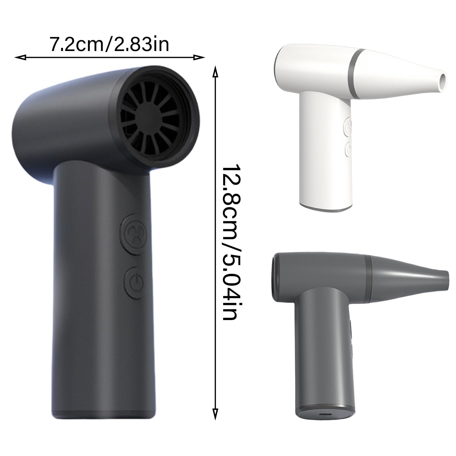 Plumero de aire comprimido de 100000 RPM eléctrico para limpiar teclados de PC, portátil, 4 velocidades, ajustable, recargable