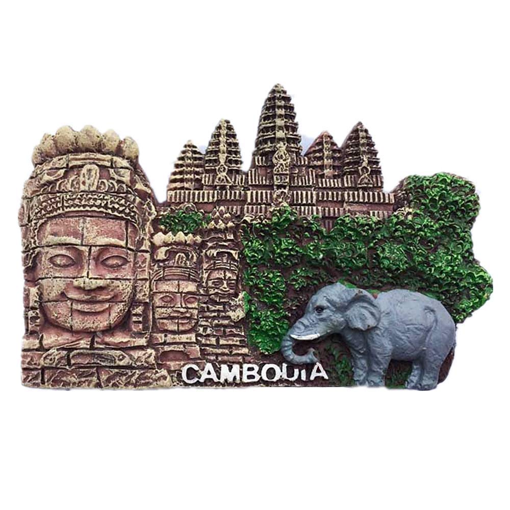 Muyu Magnet Cambodia Fridge Magnet Travel Souvenir Gift Home Kitchen Decoration Magnetic Sticker, Refrigerator Magnet Collection