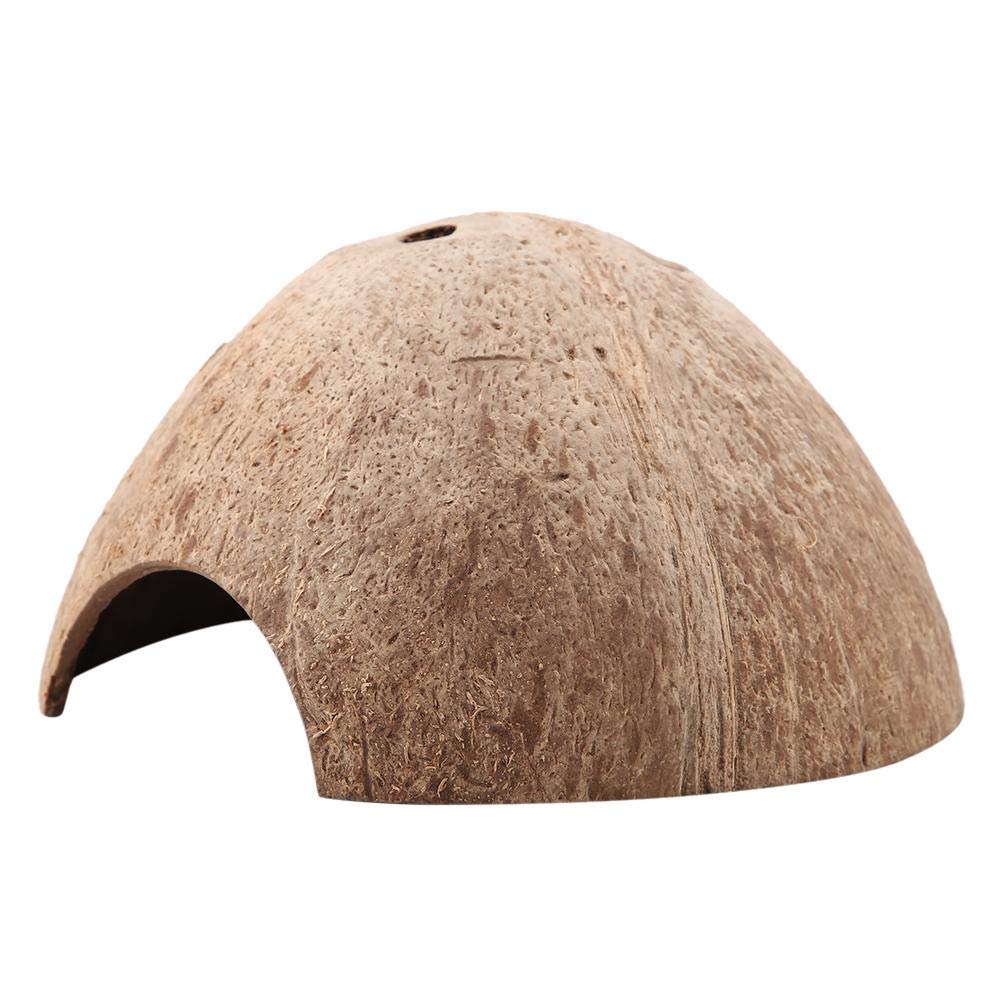 Domek dla gadów Żółw Naturalny Bezpieczny Domek z łupin orzecha kokosowego Domek dla żółwia Ochrona zwierząt Dekoracje akwariowe dla małych jaszczurek Pająki Ryby Gady Płazy Ukryj