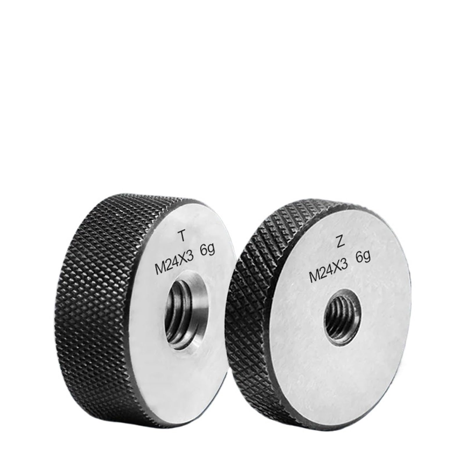1 Juego (1 * Pasa + 1 * NO Pasa) Calibre de Rosca de Dientes Finos métricos de 6 g, Herramienta de medición de precisión for Mano Derecha(M20-6g T Z,X 1.5)