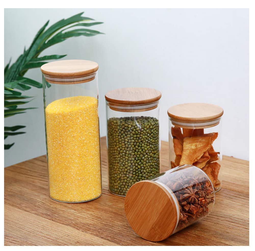 Tessco Lot De 3 Bocaux En Verre Pour Café, Sucre, Avoine De Nuit