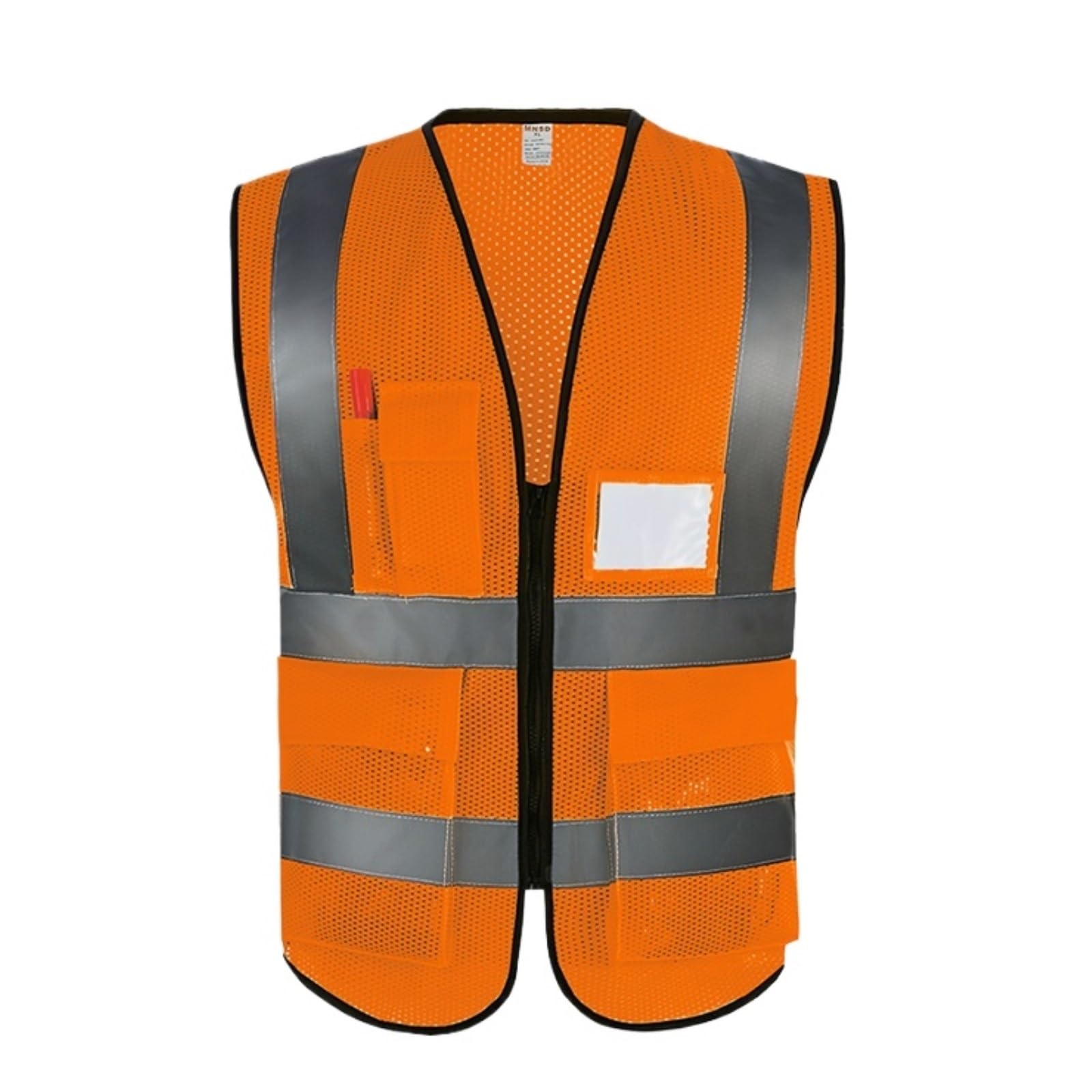 Gilet de haute visibilité, Gilet réfléchissant en maille multicolore plusieurs tailles(Orange-red,XXL)