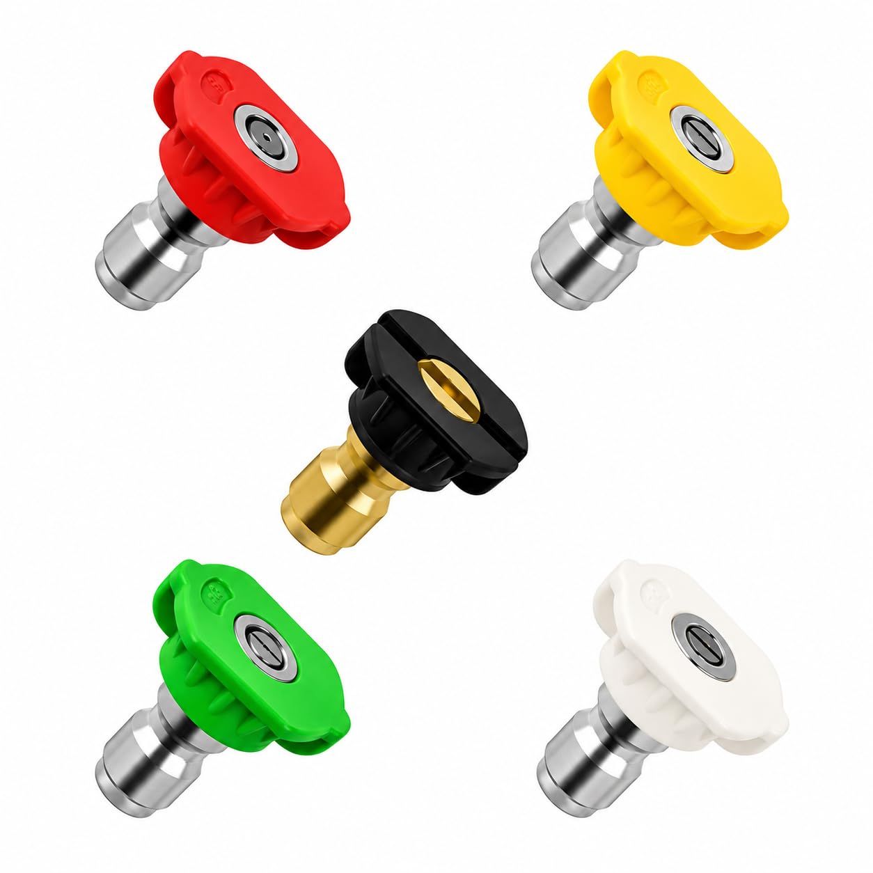 Pressure Washer Nozzle Tips Set, 5 Quick Connect Spray Nozzles (0°, 15°, 25°, 40°, 65°), Stainless Steel & Brass, Universal 1/4 Inch Connector for High Pressure Washers-image-8