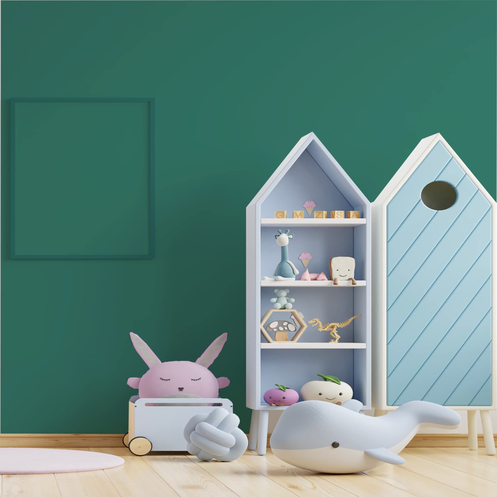 BOX DECO COULEURS Pintura natural ecológica interior exterior con aspecto mate Natura – 1 l/13 m² [Clase energética A+], verde tropical