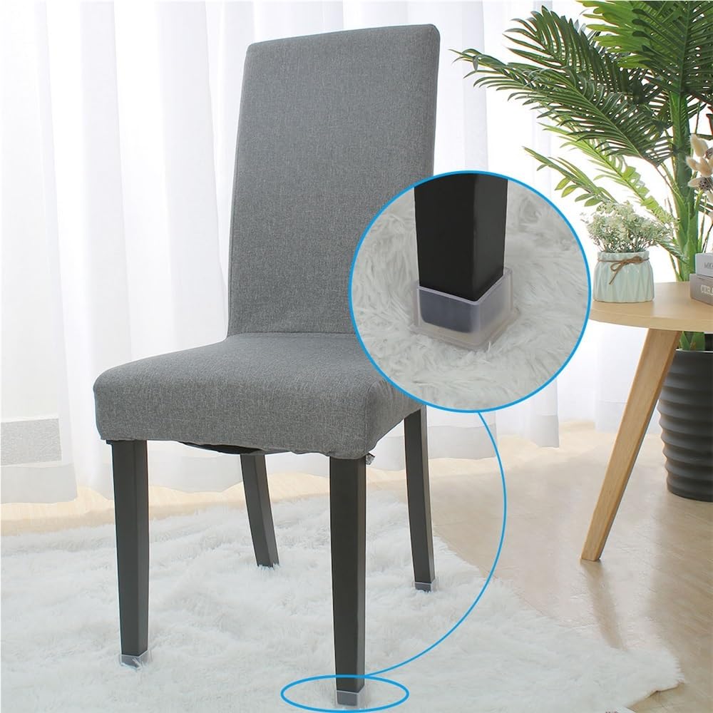 8 Tapas de PVC Transparentes for Patas de Mesa, Protectores de Suelo deslizantes for Muebles, reducen el Ruido.