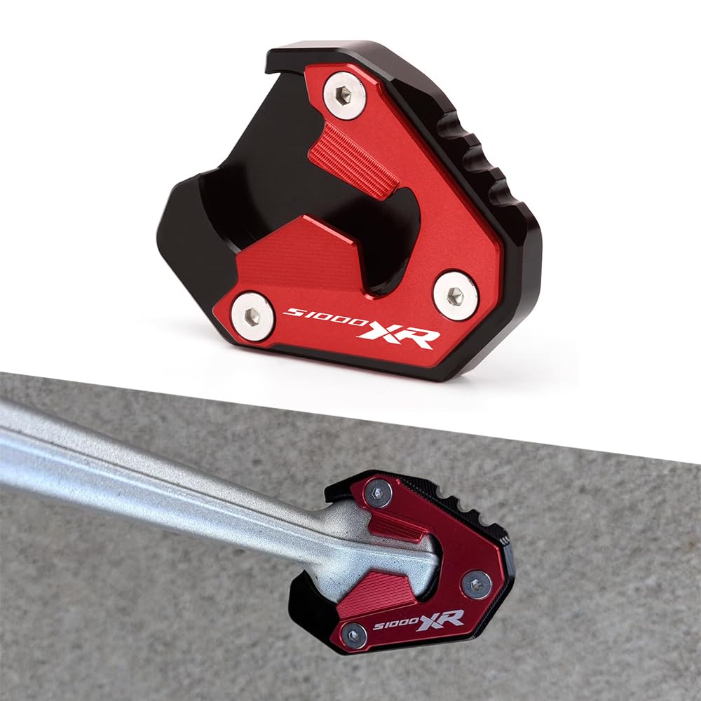 Modeer per BMW S1000XR 2020-2024 Cavalletto laterale in alluminio per moto CNC Ingrandisci l'estensione s 1000 xr s1000 xr s 1000xr Accessori (rosso)