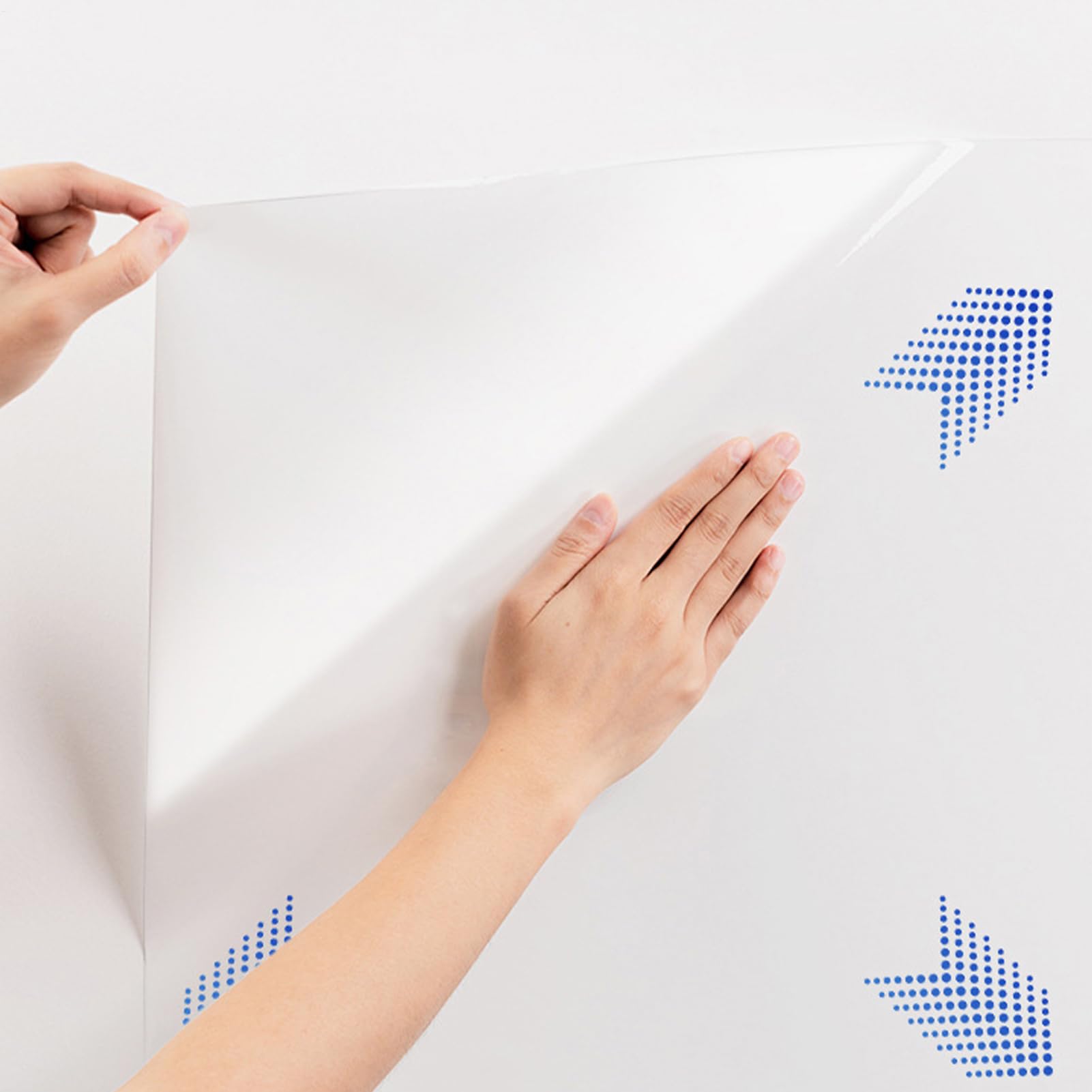 Adhesivo de pared de borrado en seco, papel pintado electrostático para pizarra blanca – Removable Smooth Writing Board Pegatinas de papel para casa, cafetería, panadería