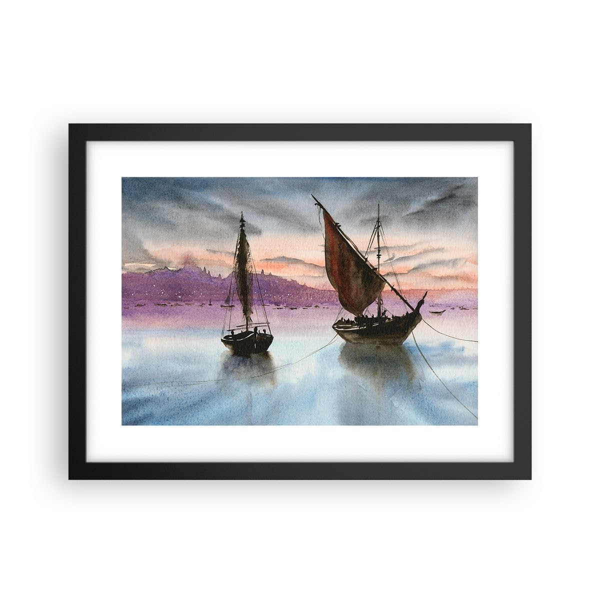 ARTTOR Poster Cadre Noir 40x30 cm Affiche Maritime Paysages - 5939 - P2B