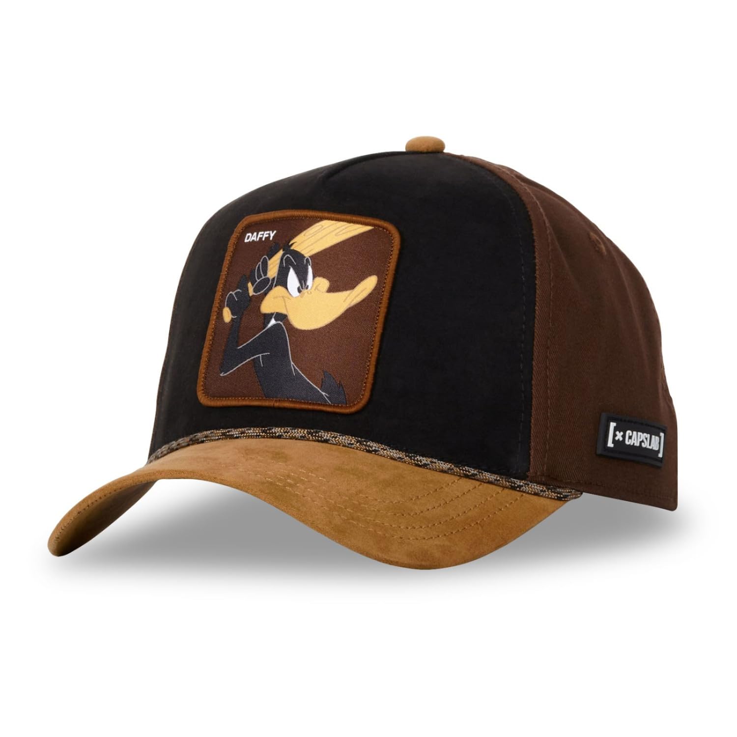 Capslab Daffy Duck Looney Tunes Suede Black Brown Adjustable Snapback Cap