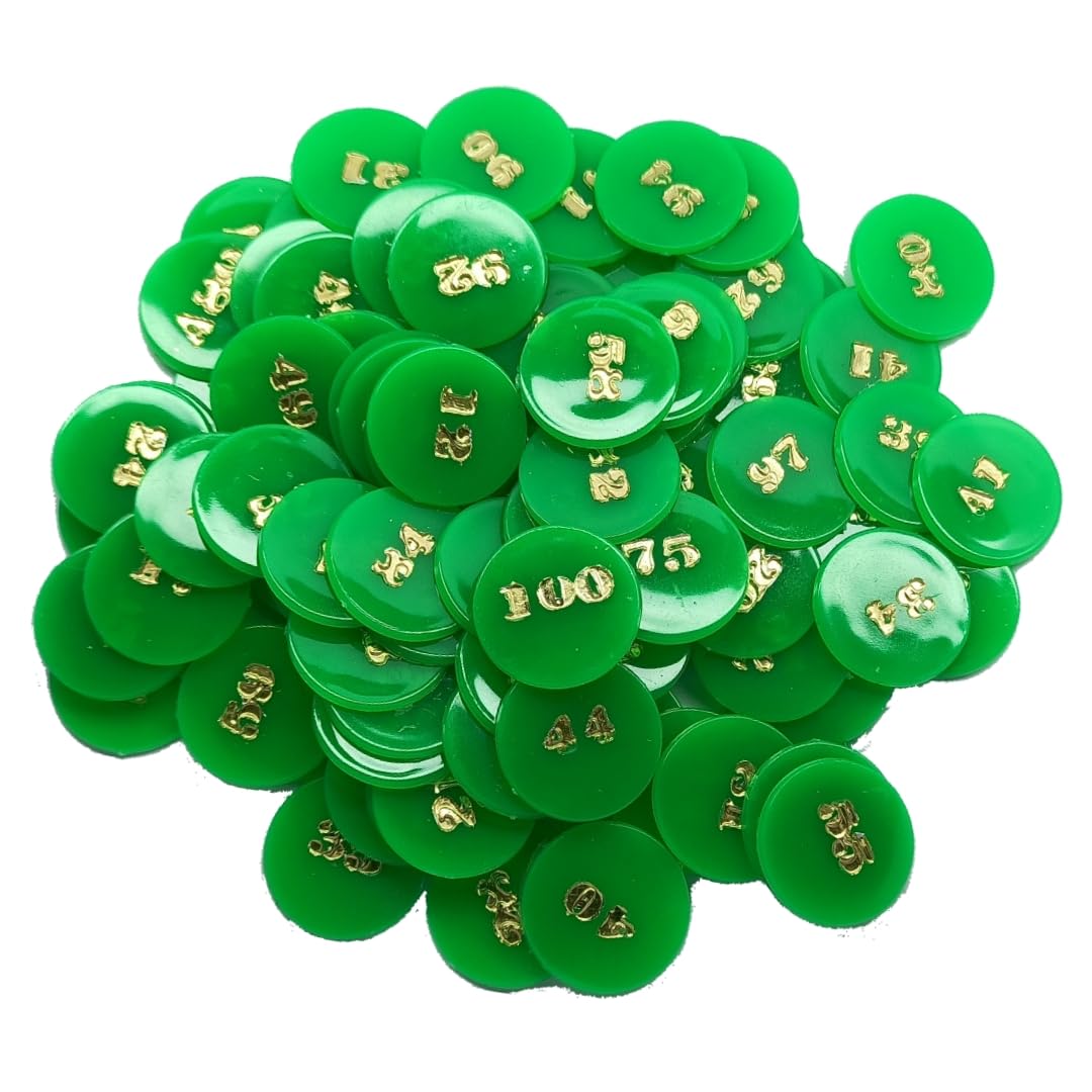 Token | Number Token for 100 different numbers use for all type fo shop and hotel. (piece of 100coins). (DARK GREEN) (B0CTR3Y52P) Amazon Price History, Amazon Price Tracker