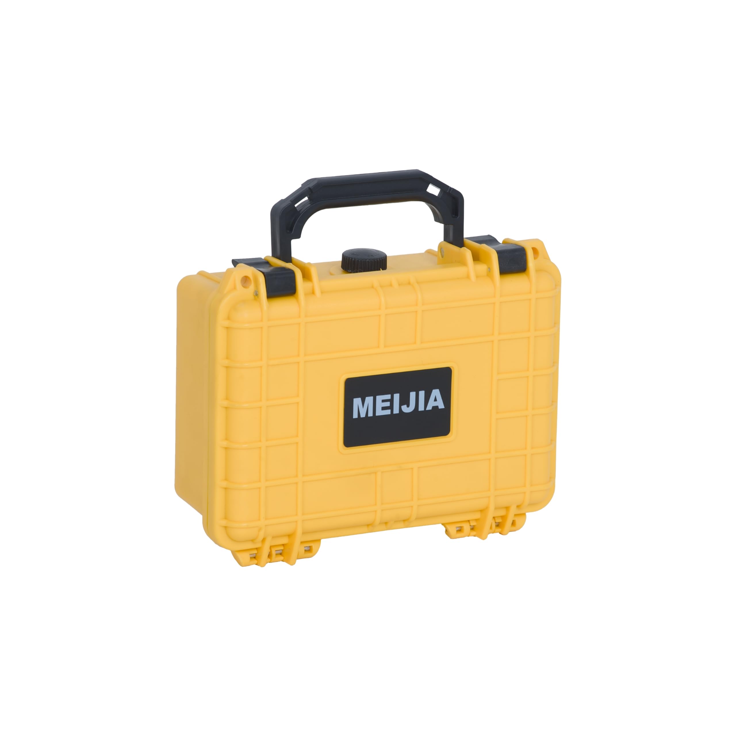 MEIJIA Funda rígida compacta impermeable IP67, espuma de ajuste personalizable, 8.1 x 6.6 x 3.54 pulgadas, apto para uso de drones, cámaras, equipos, lentes (amarillo)