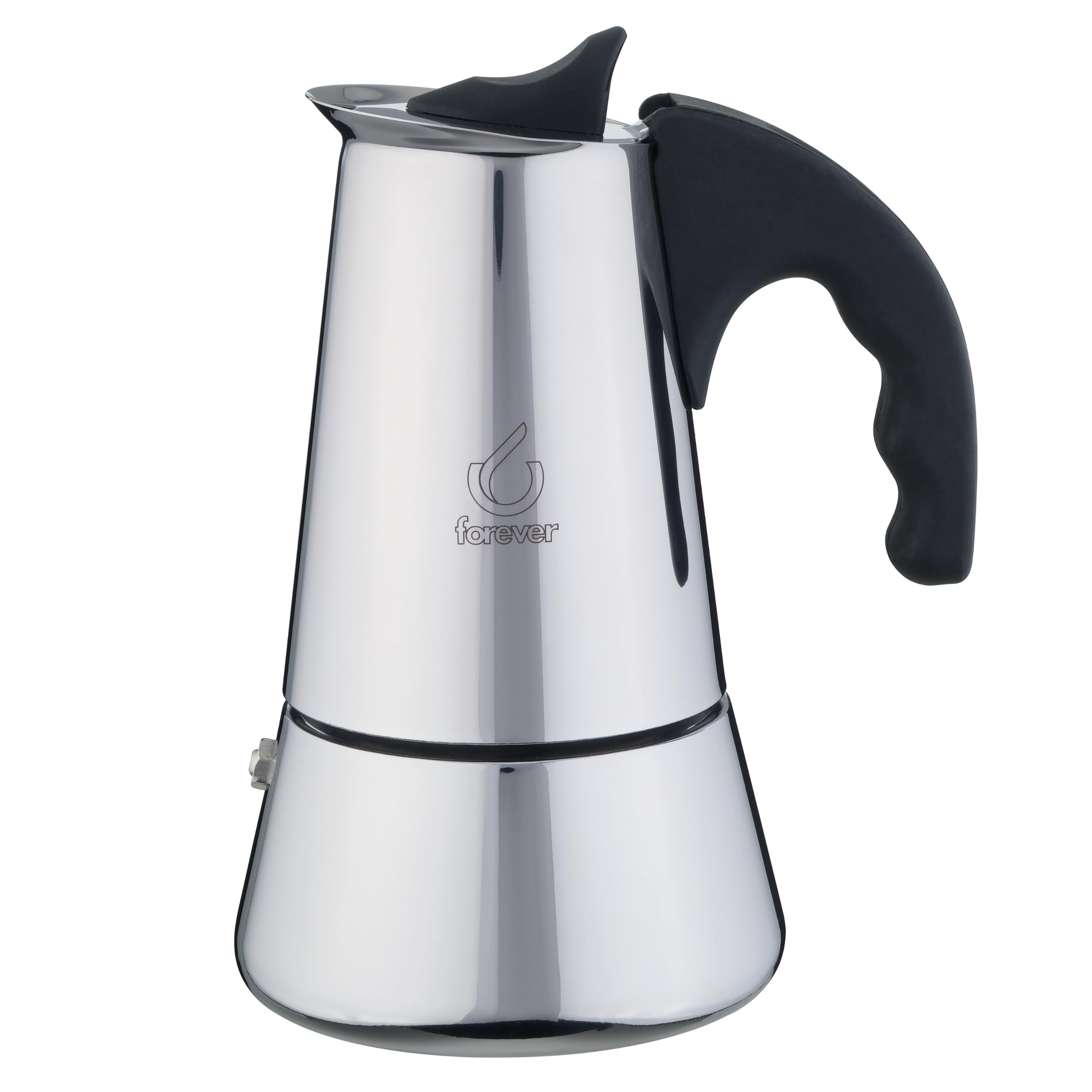 Forever Silber Kg121303 Miss Conny Induktion Kompatibel 4-Cup Espresso Pot