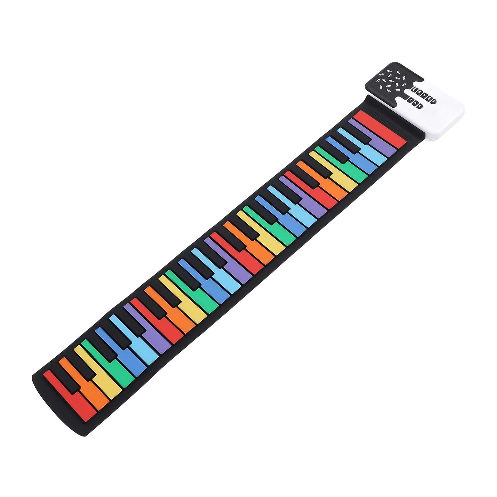 Eacam 49 Keys Silicone Foldable Portable Piano Pad with Colorful Keys for Home Travel, Rechargeable Hand Rolled Keyboard Piano for Beginners and Enthusiasts