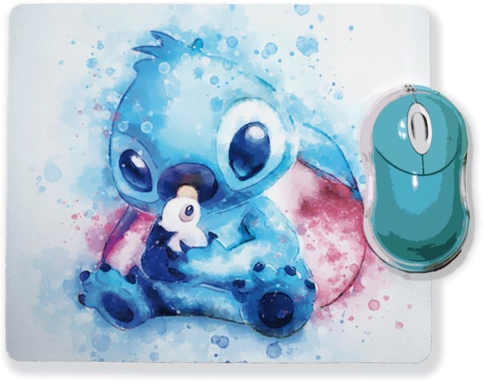 Chamalow Shop Mouse Mat Stitch Watercolour Chibi and Kawaii