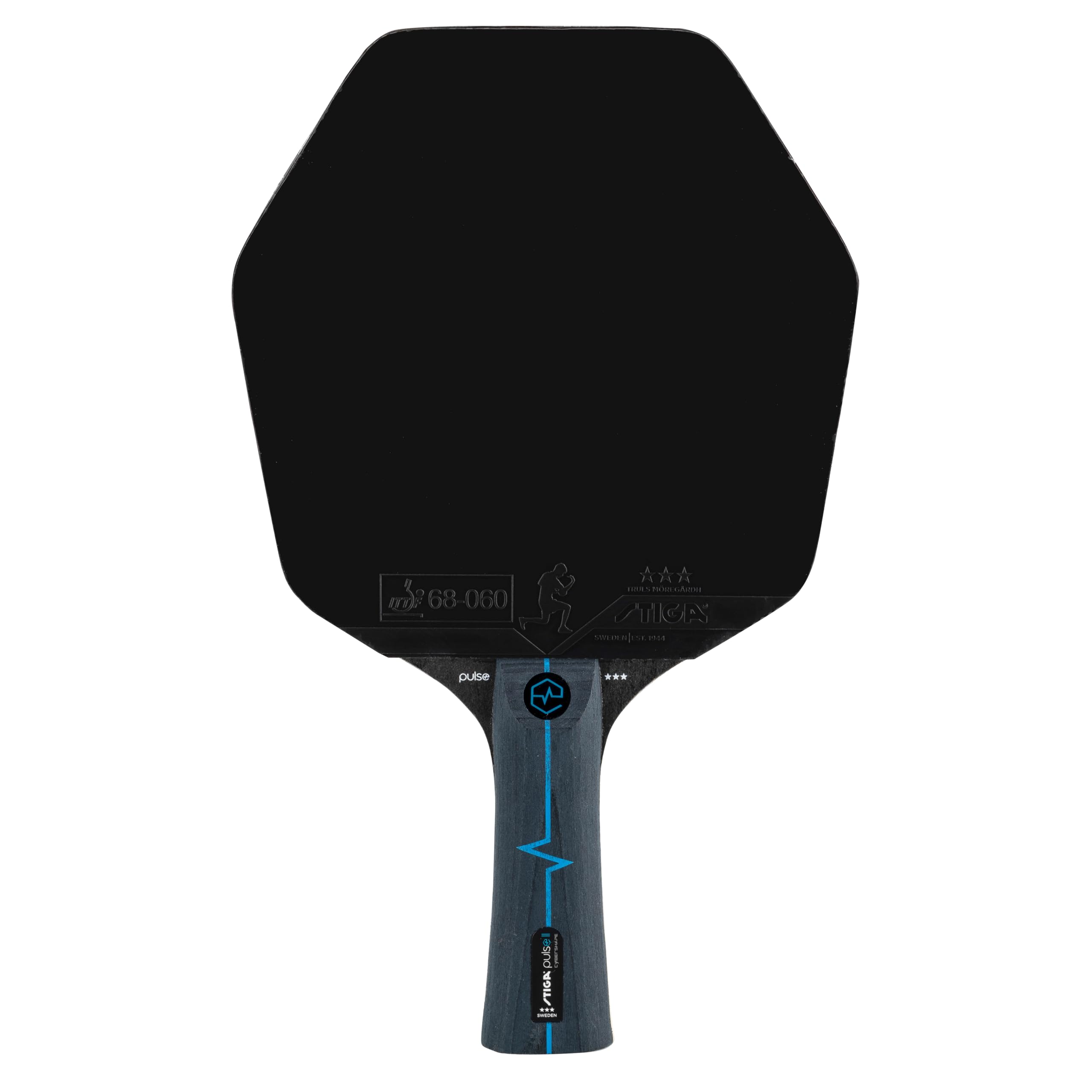 STIGA Tischtennis Set Pulse Box II 3-Star Cybershape - 3 Sterne ITTF-zugelassene Tischtennisschläger + 2 Bälle + Schweißband