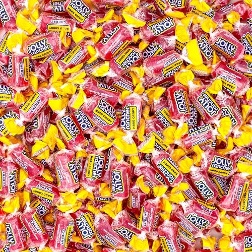 Jolly Racher Cherry Hard Candy, Individually Wrapped, Bulk Candy Bag - 1 Pound (16 oz)