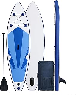 MXSXN Inflatable SUP Stand Up Paddle Board, 9'5"290X76x15cm SUP Board, Pump with Pressure Gauge, Adjustable Sports Aluminum Paddle, Backpack And Leash, for Young Adults