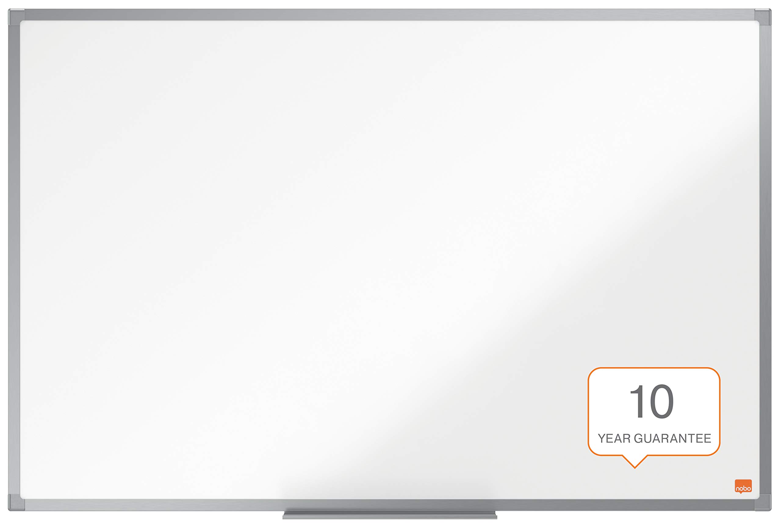 Nobo nicht-magnetisches Melamin Whiteboard, 60 x 90 cm, Aluminiumrahmen, Traditionelle Eckmontage, Inkl. Stiftablage, Weiß, Essence-Serie, 1915270