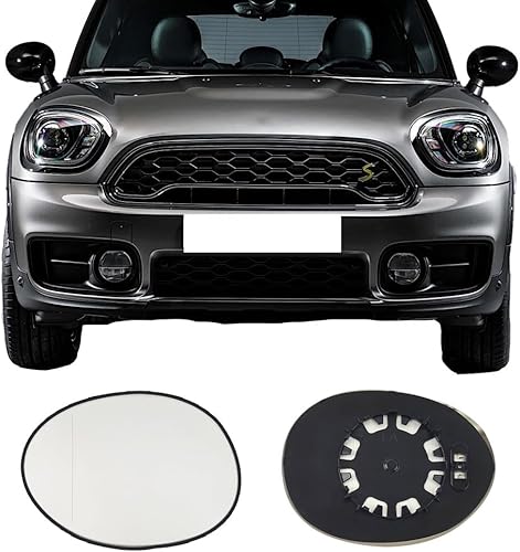 Cristal de repuesto para espejo lateral del conductor para Mini Cooper 2007-2015, espejo retrovisor izquierdo calefactado para Mini Cooper 2007 2008