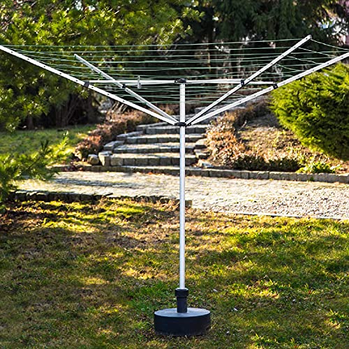 Wäscheleine 20m Seil Stahlkern Wäsche Ultra-Robust Tragbar für Drinnen und Draußen