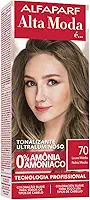 Alta Moda Kit Ton Sobre Ton 70 Louro Médio - Tonalizante ultraluminoso - 0% amônia - Cor intensa, brilhante e resistente às lavagens 120g