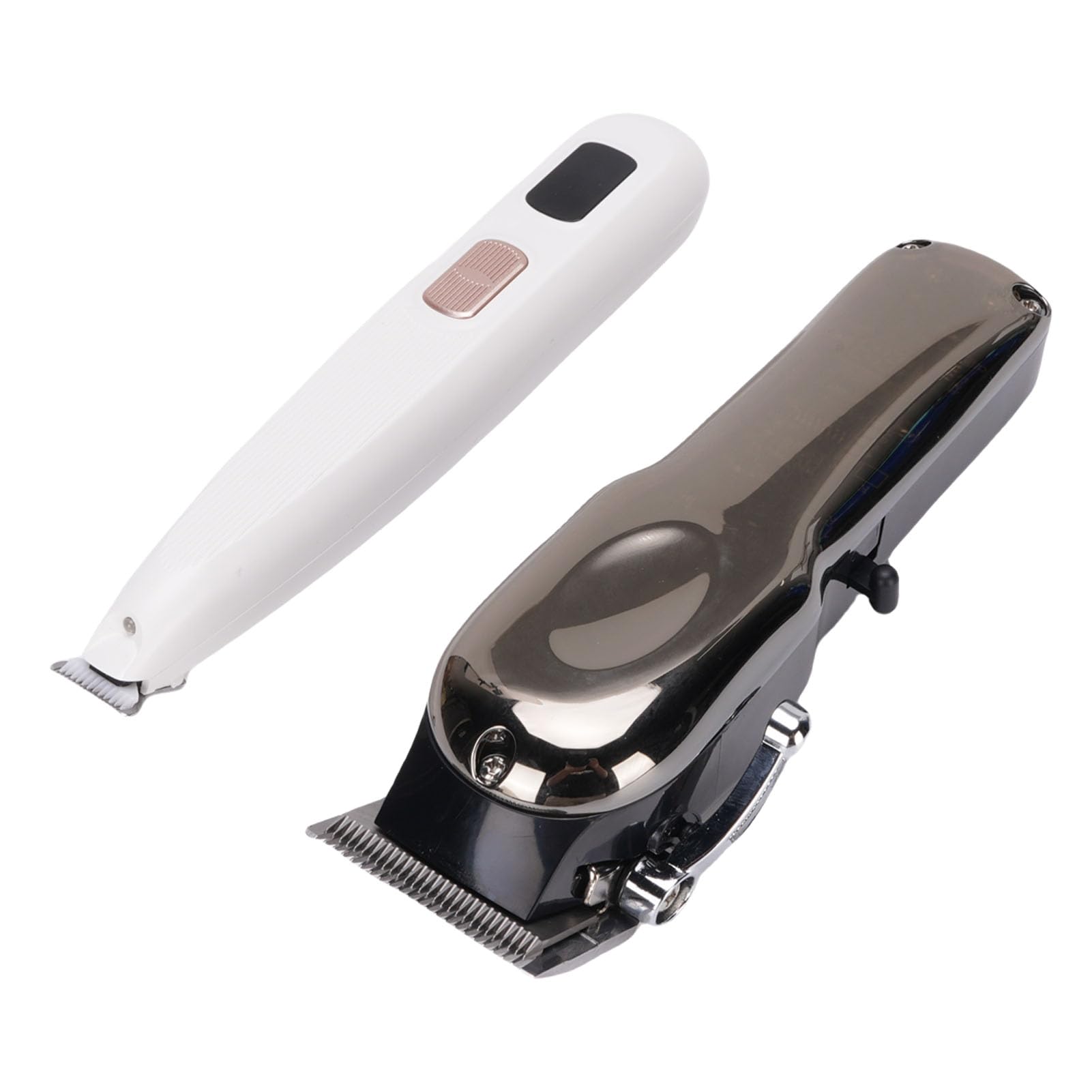 Pongnas 2 in 1 Dog Clipper Grooming Kit Cordless Quiet Pet Paws Trimmer with 4 Usher Comb Rechargeable Cordless Pet Clippers LED Screen for Horses Cattle Cats Dogs