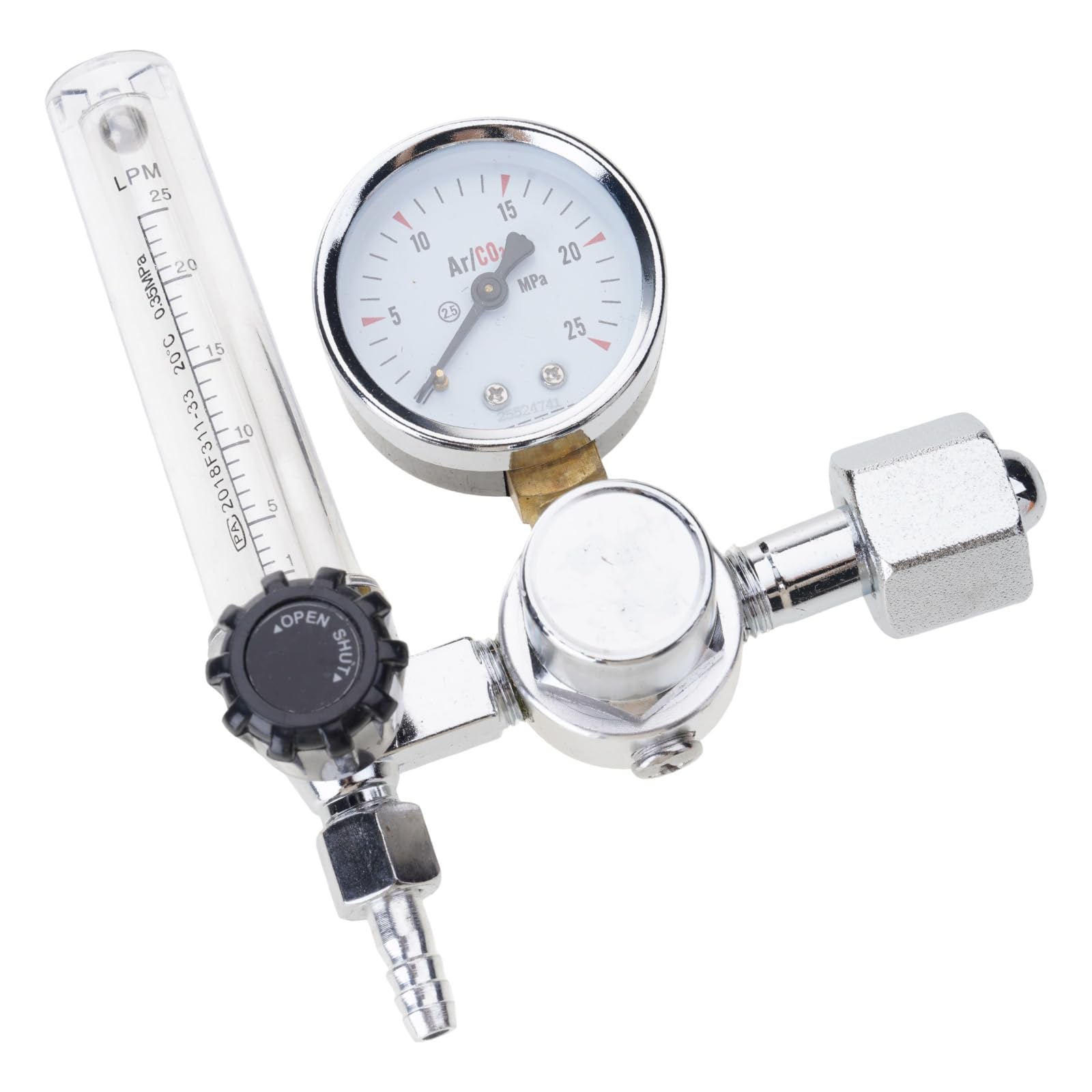 Professional Double Gauge Argon Regulator with Valves for TIG Welding 0-25L Min Flows Ranges for Welder Welding Regulator