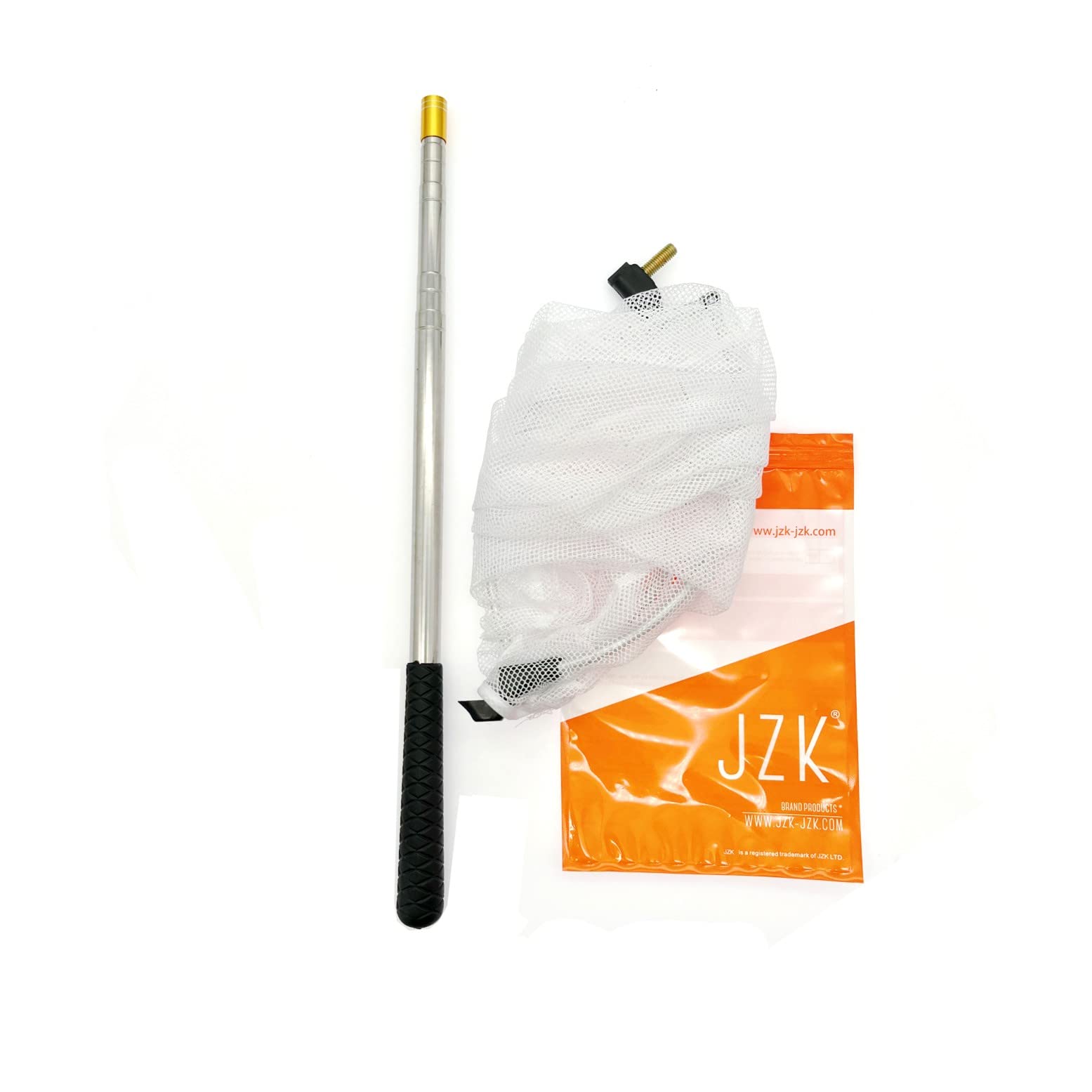 JZK 150cm Long Manche Filet de pêche Extensible pour Enfants avec Manche télescopique pour étang et Piscine Roche, Filet Receveur pour Insecte, Filet crabes, Filet Papillons, epuisette Enfant