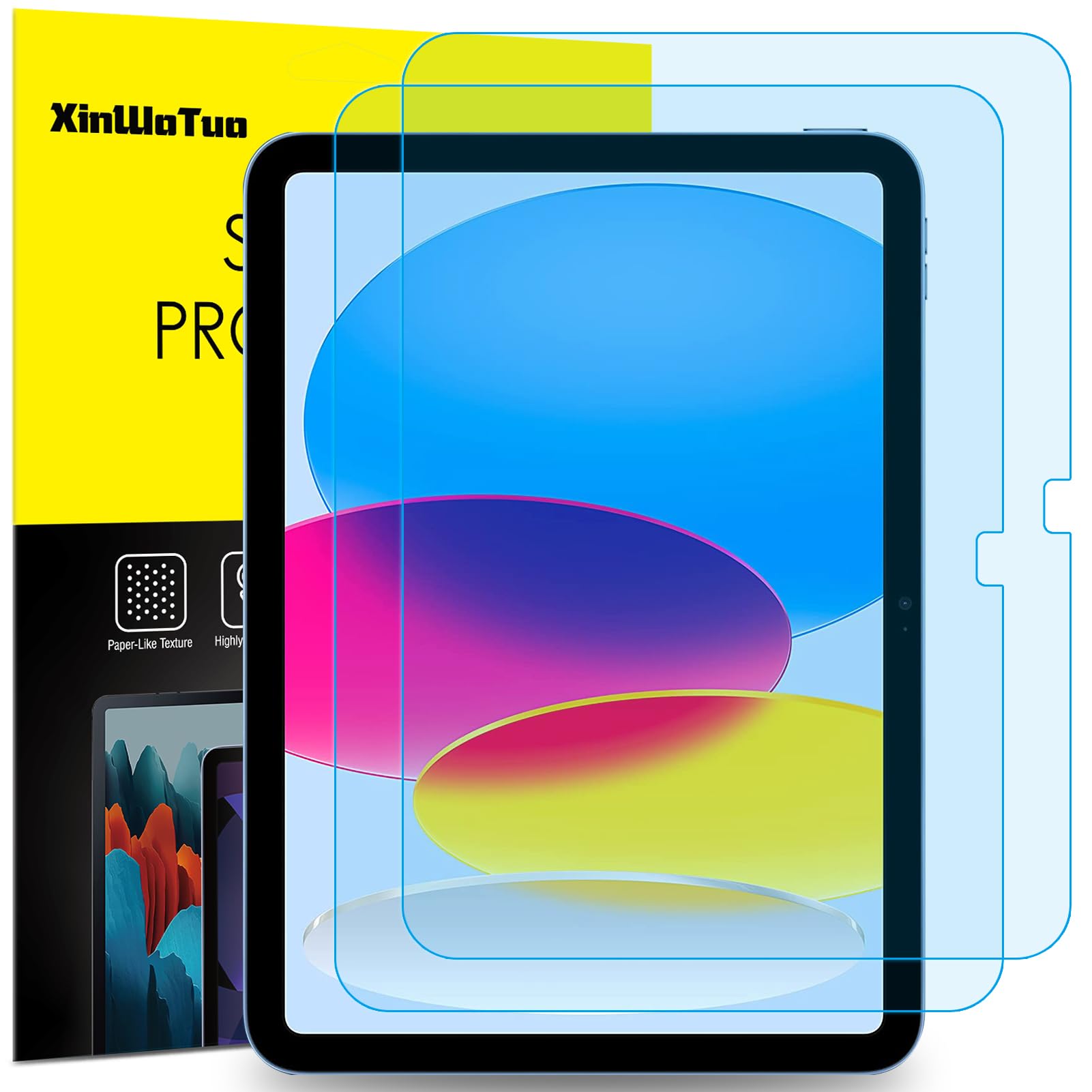 【2 Pack】Blue Light Blocking Screen Protector for iPad 10.9 Inch Tablet (2022 Released, 10th Generation, A2696/A2757/A2777), Anti-Blue Light Anti-Glare iPad 10.9" Tablet Screen Protector