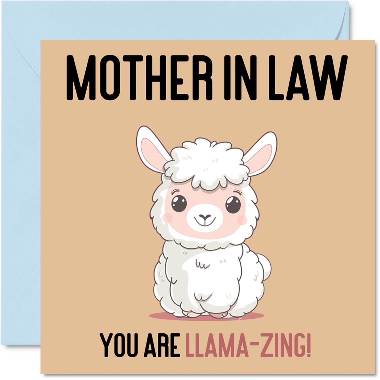 Birthday Cards for Mother in Law - Llama-Zing - Funny Happy Birthday Card for Mother-in-Law from Son Daughter in Law, Mothers Day Card Mum Law, 145mm Joke Greeting Cards Women Her