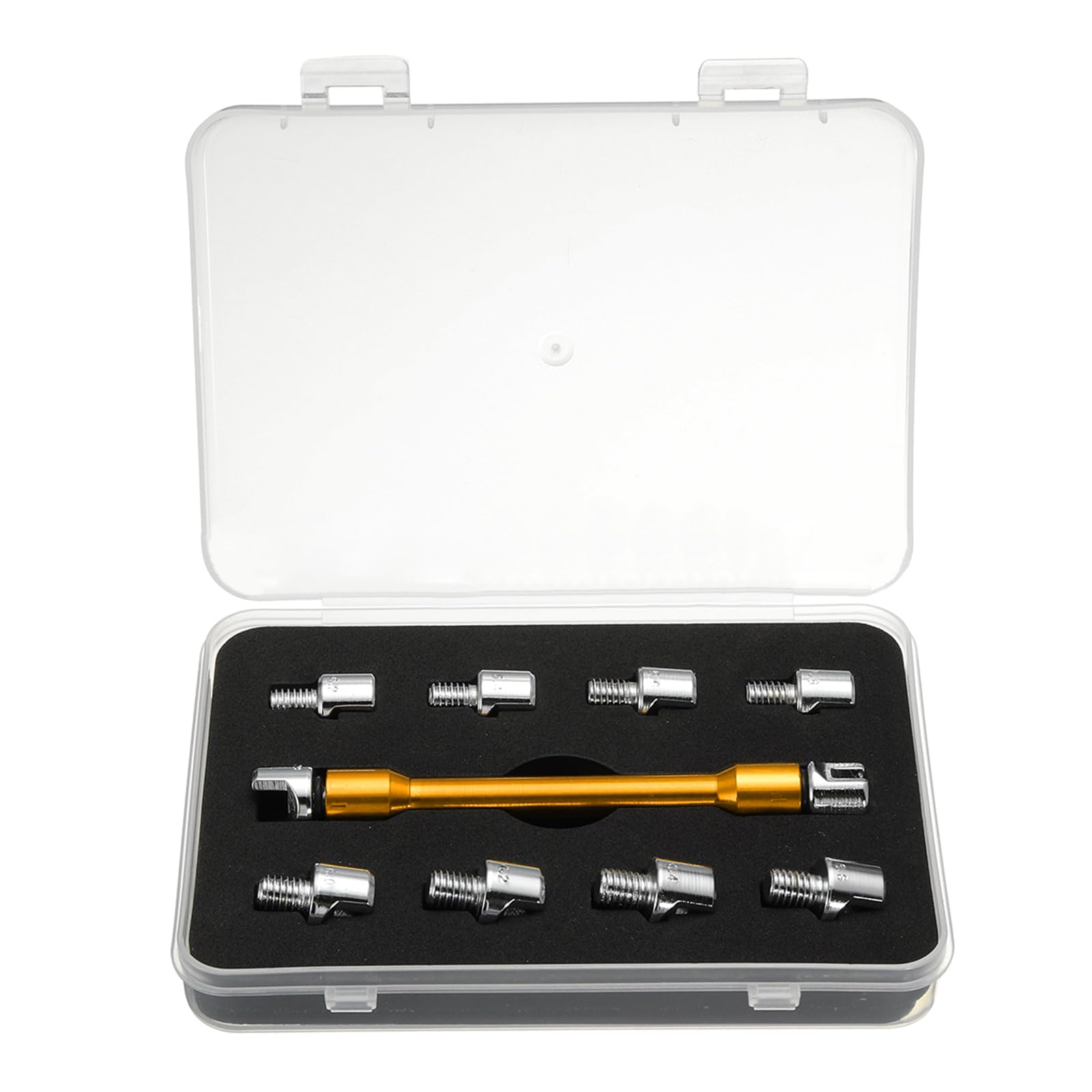 Obotsnoi Spoke Spanner Wrench, 10 in 1 Motorcycle Dirt Bikes Wheel Rim Tool for Adjust Rim Tension (5.0-6.8mm) with Carry Case Spoke Tension Tool