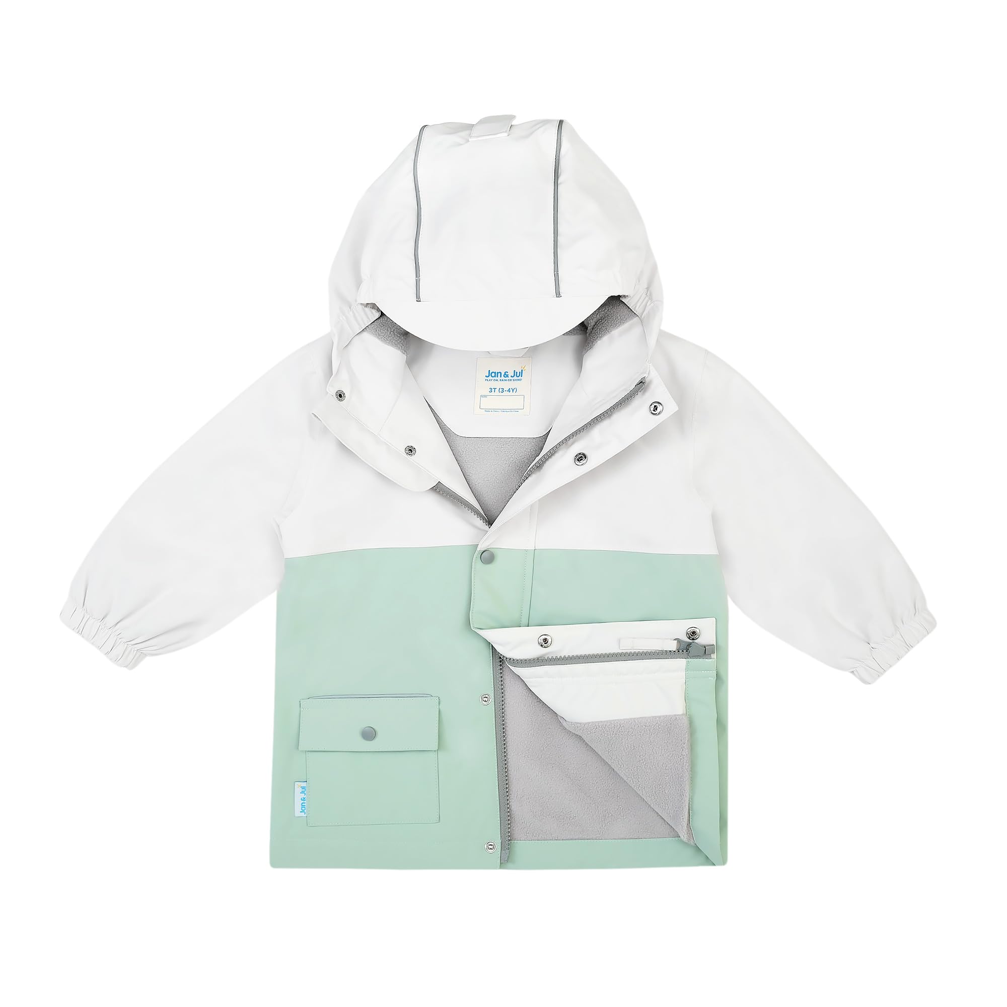 JAN &amp; JUL Waterproof Cozy-Dry Rain Jacket for Kids