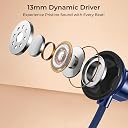 pTron Tangent Rush w/ 50Hrs Playtime, Pristine Sound, Dual-Device Pairing, Bluetooth 5.4 Wireless in-Ear Earphones with Mic, Voice Assistant, Type-C Fast Charging & IPX5 Water Resistant (Ink Blue) gallery image