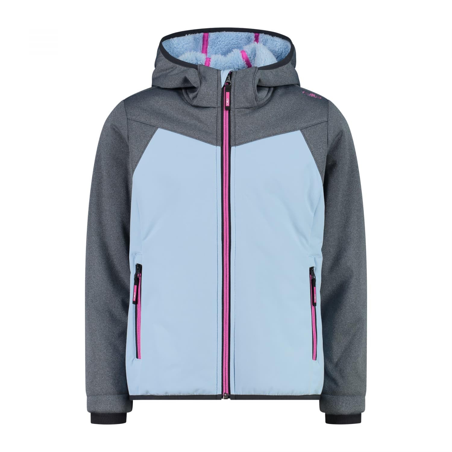 CMP Giacca Da Bambina Con Cappuccio Fisso In Softshell Accoppiato Jacket Unisex - Bambini e ragazzi