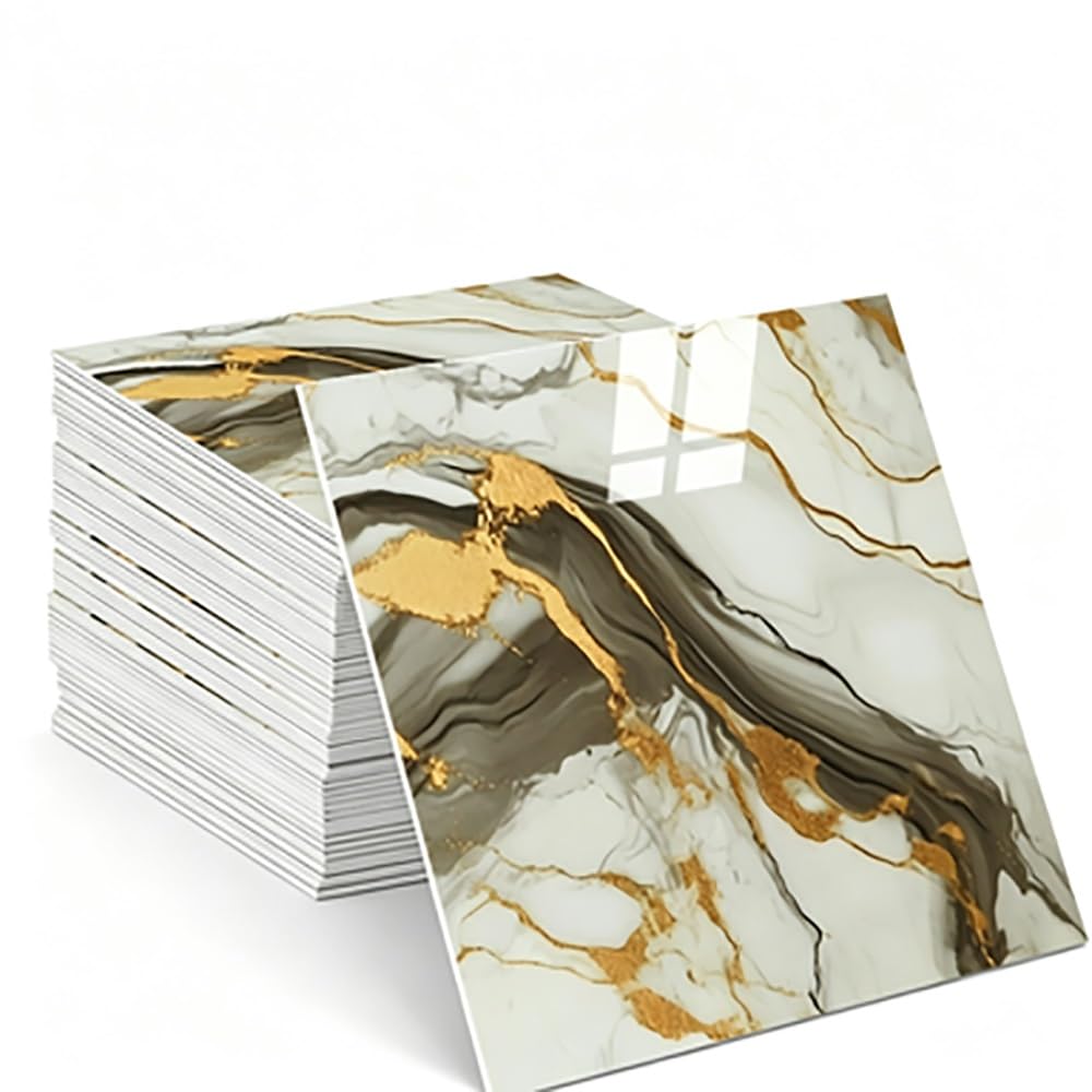 Marble Wall Panels Peel Stick Tiles Backsplash Sticker for Home